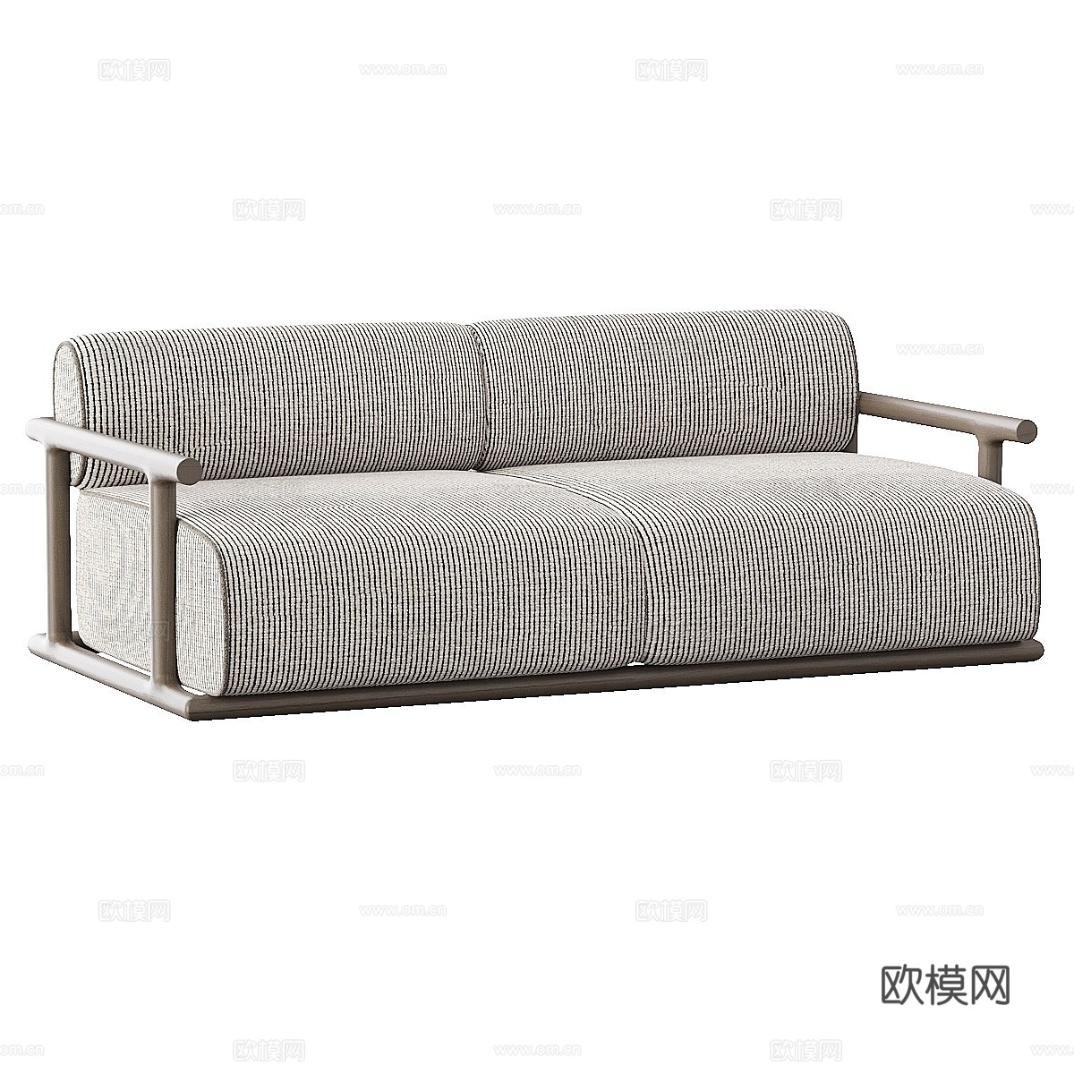 新中式 Roberto Lazzeroni 双人休闲沙发3d模型下载（渲染图2）