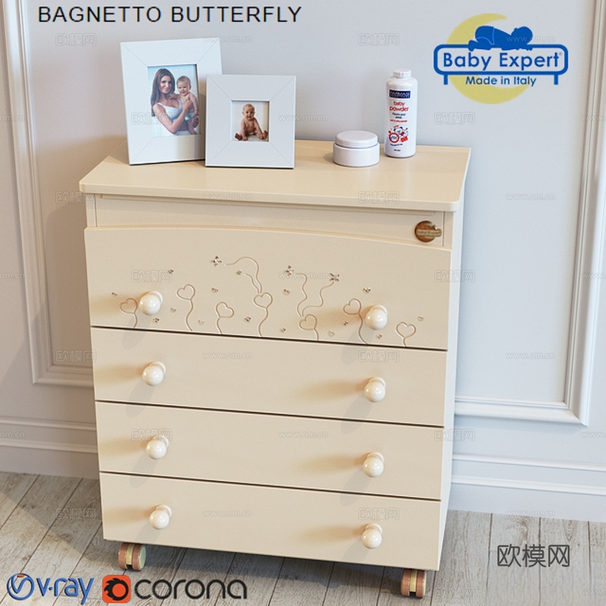 婴儿专家（蝴蝶婴儿床）3d模型下载