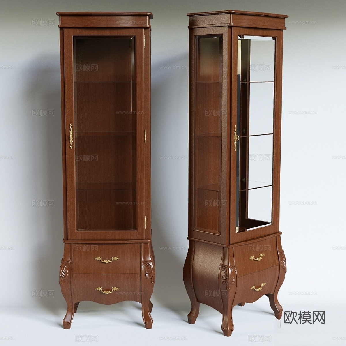 伯格单门展示柜Estel 新古典酒柜3d模型下载