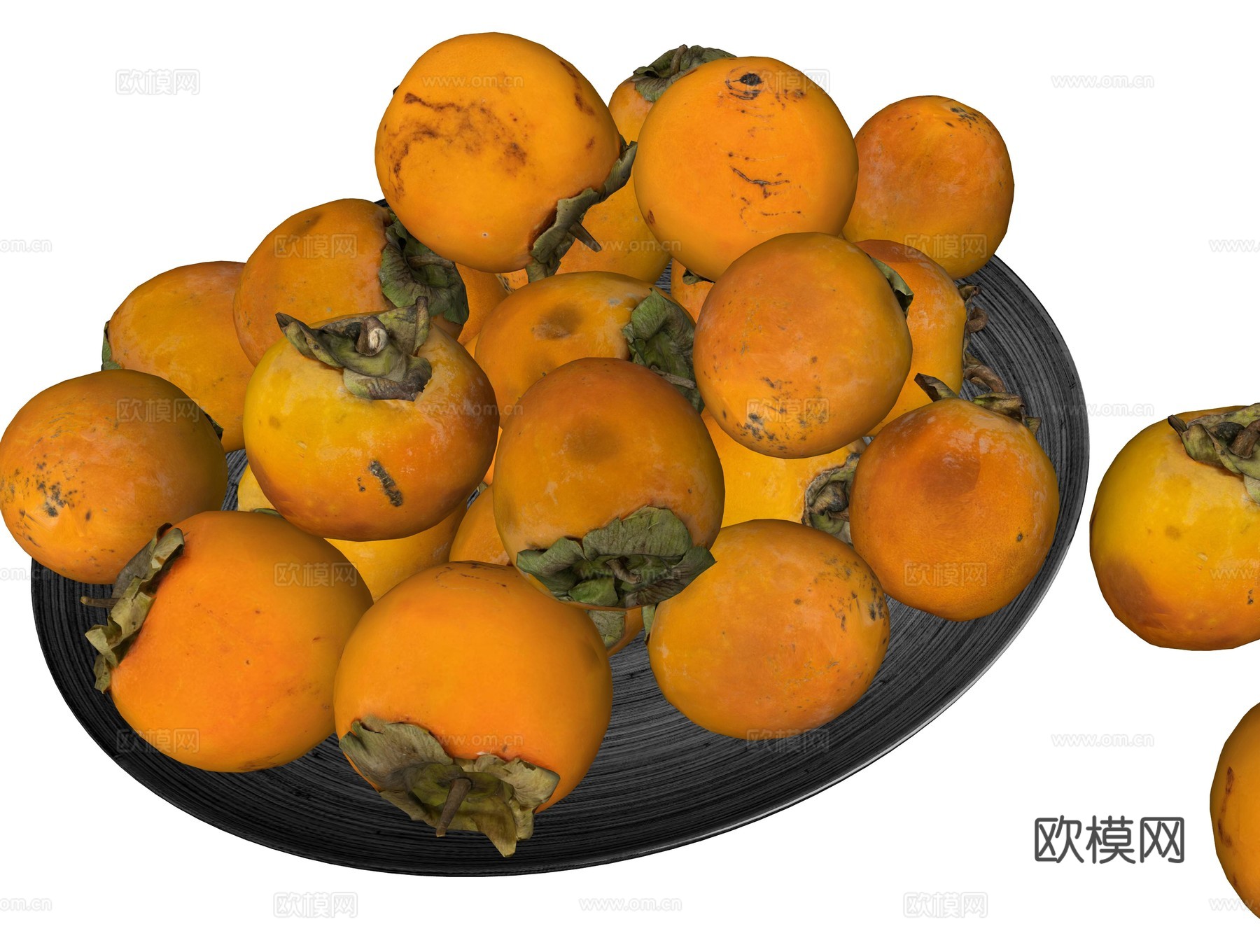 现代厨房美食水果柿子su模型