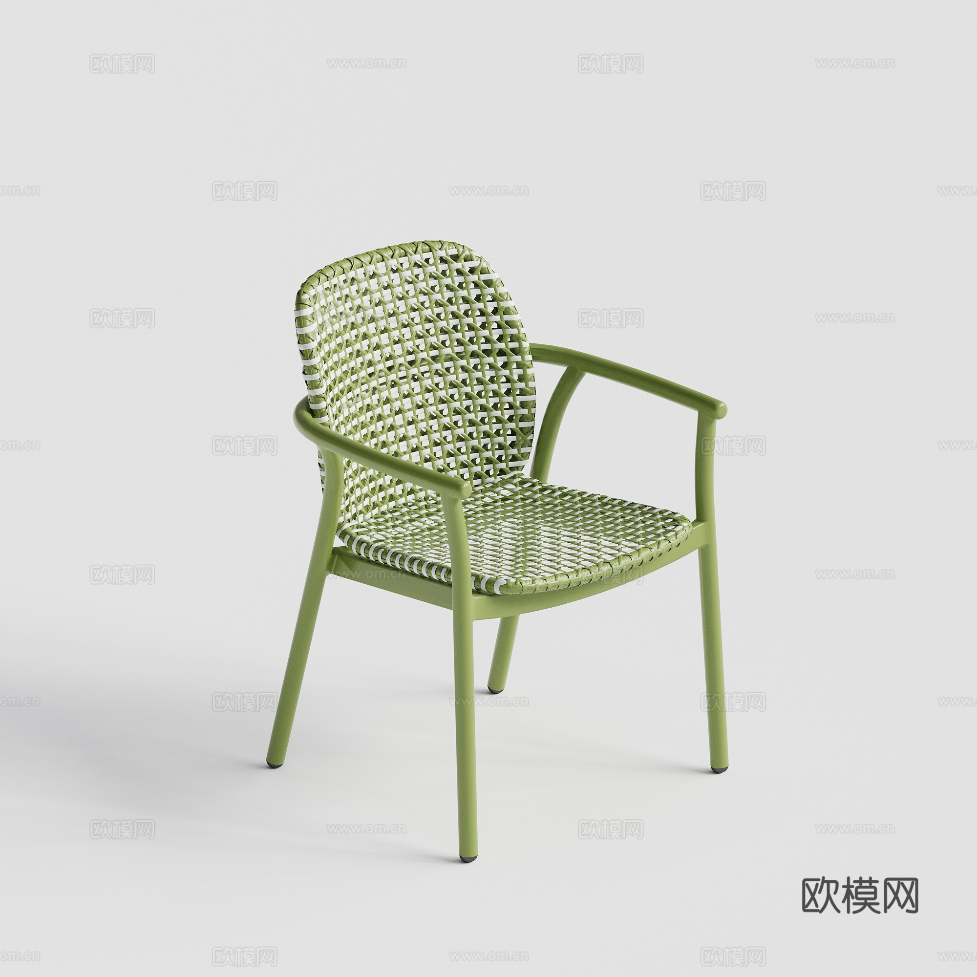 KUN DESIGN 现代椅 户外椅 庭院金属 镂空餐椅su模型