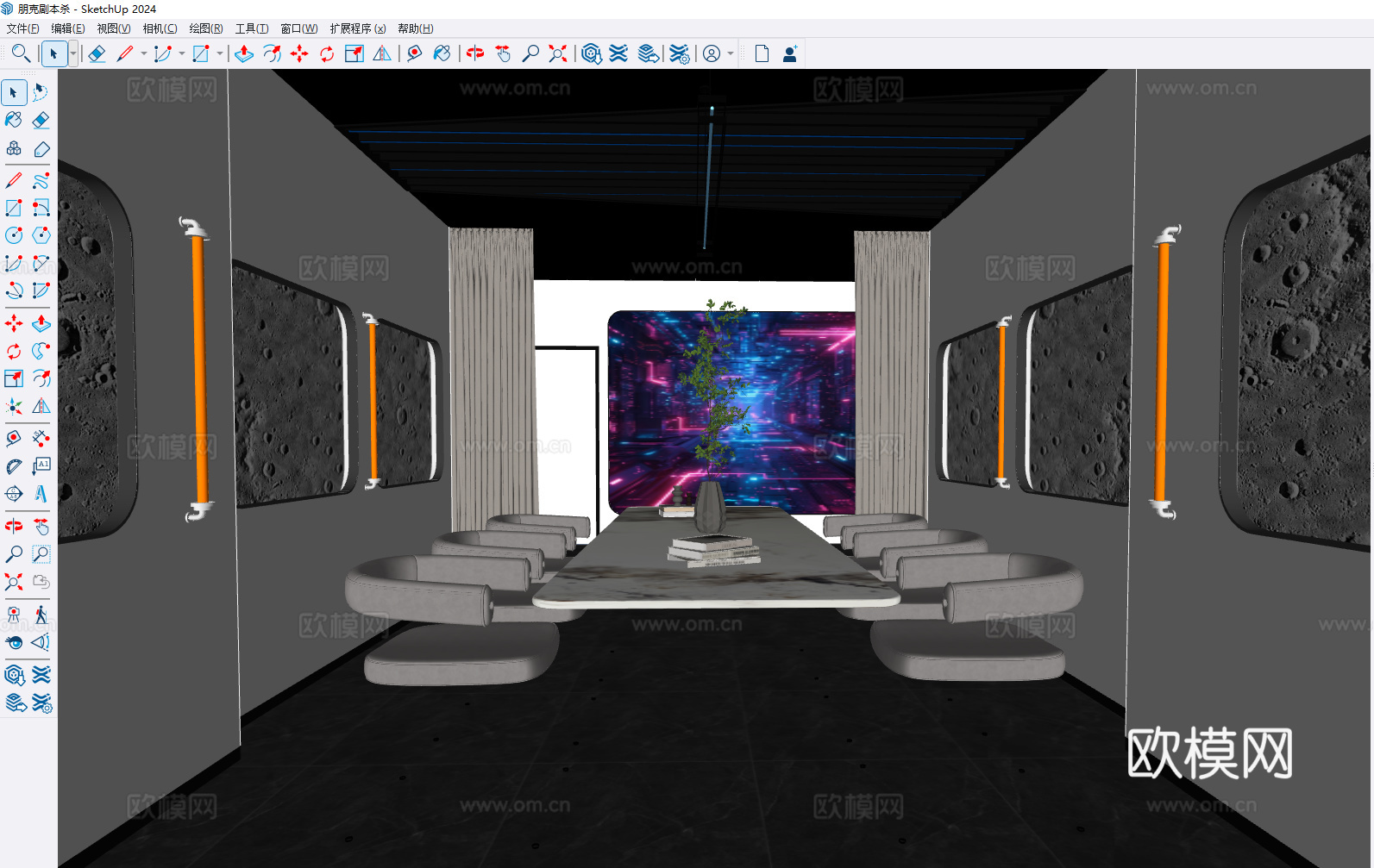 剧本杀  桌游室 推理 三国杀 密室  狼人杀  情景演绎su模型