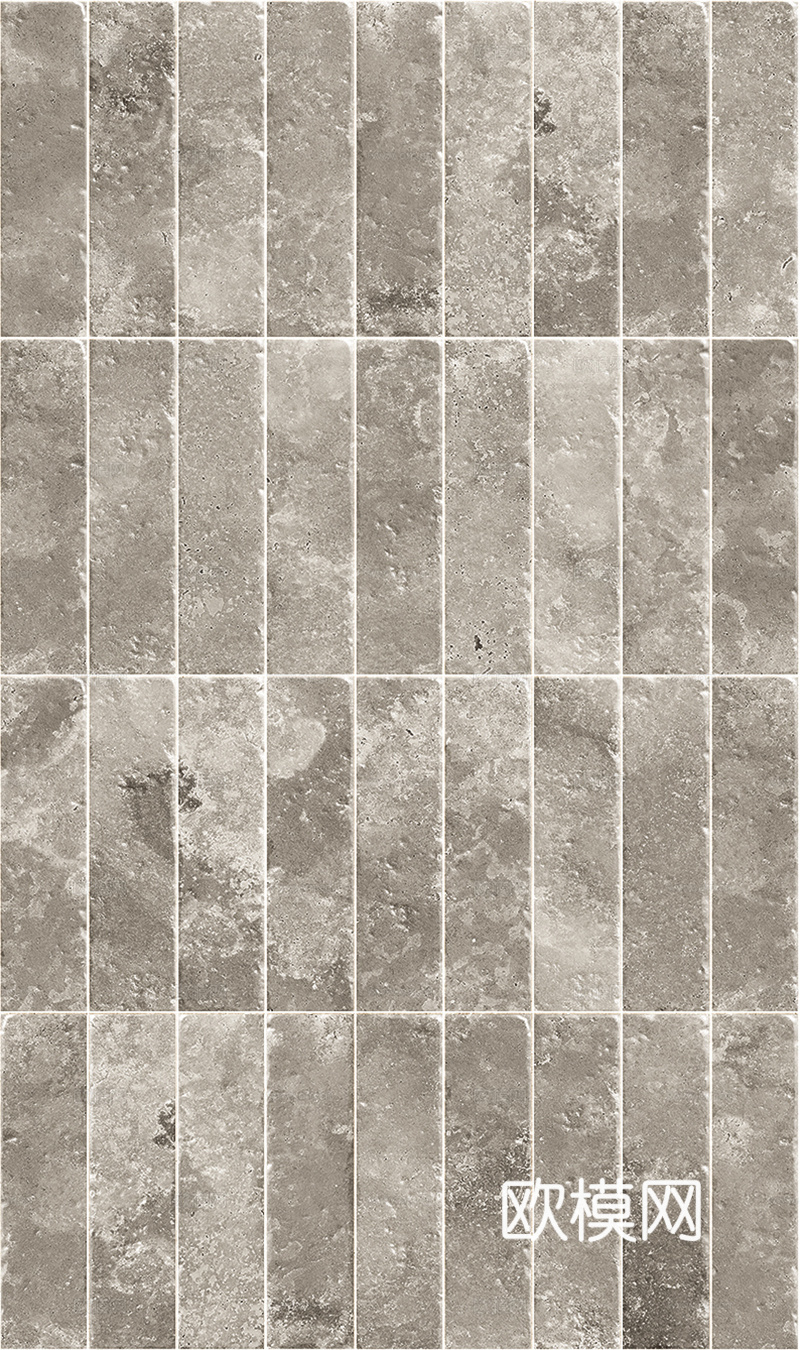 法式中古无缝棕灰莱姆石石砖贴图