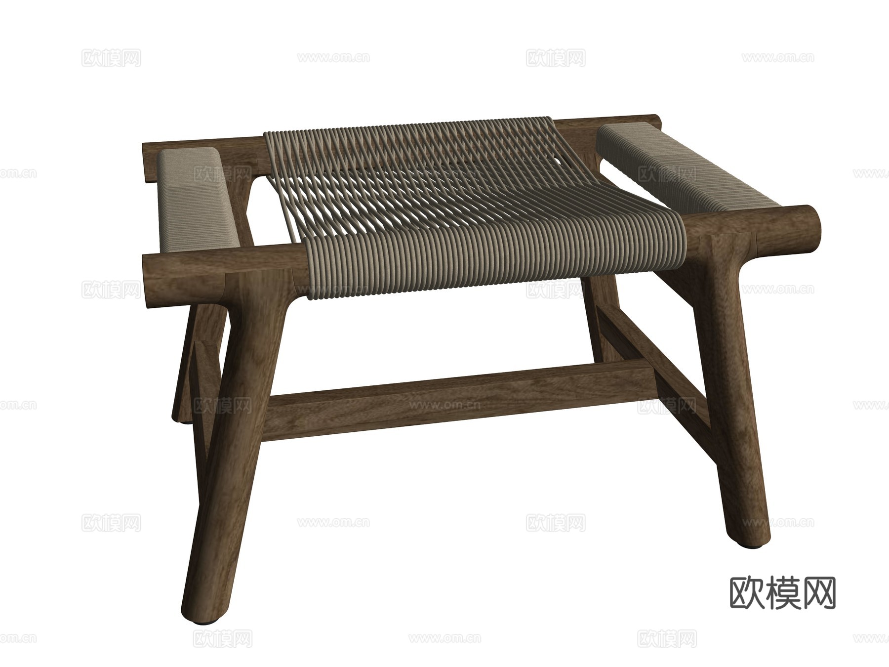 中古风矮凳凳子su模型