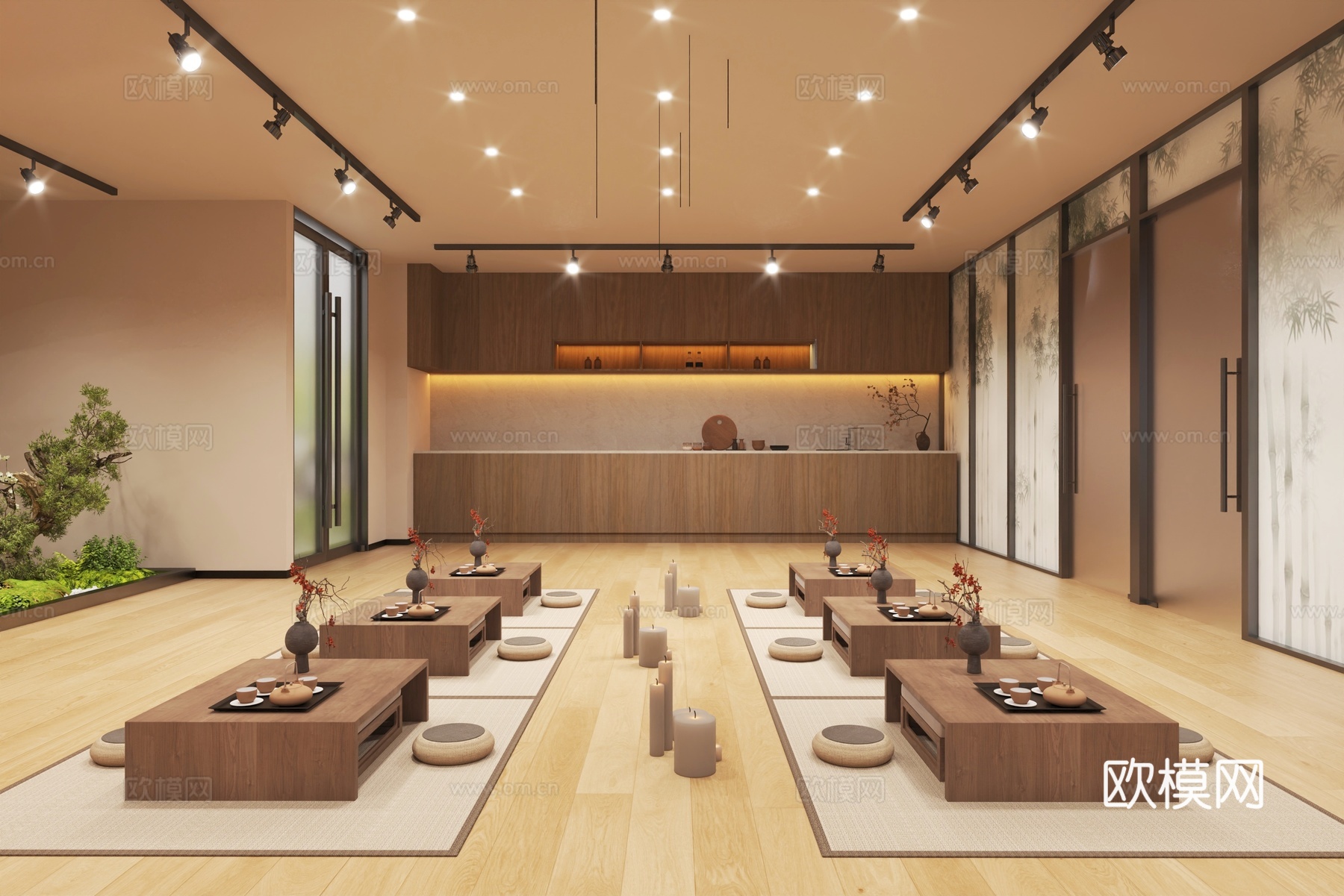 美容院疗愈店疗愈馆美容床景观3d模型3d模型下载（渲染图5）