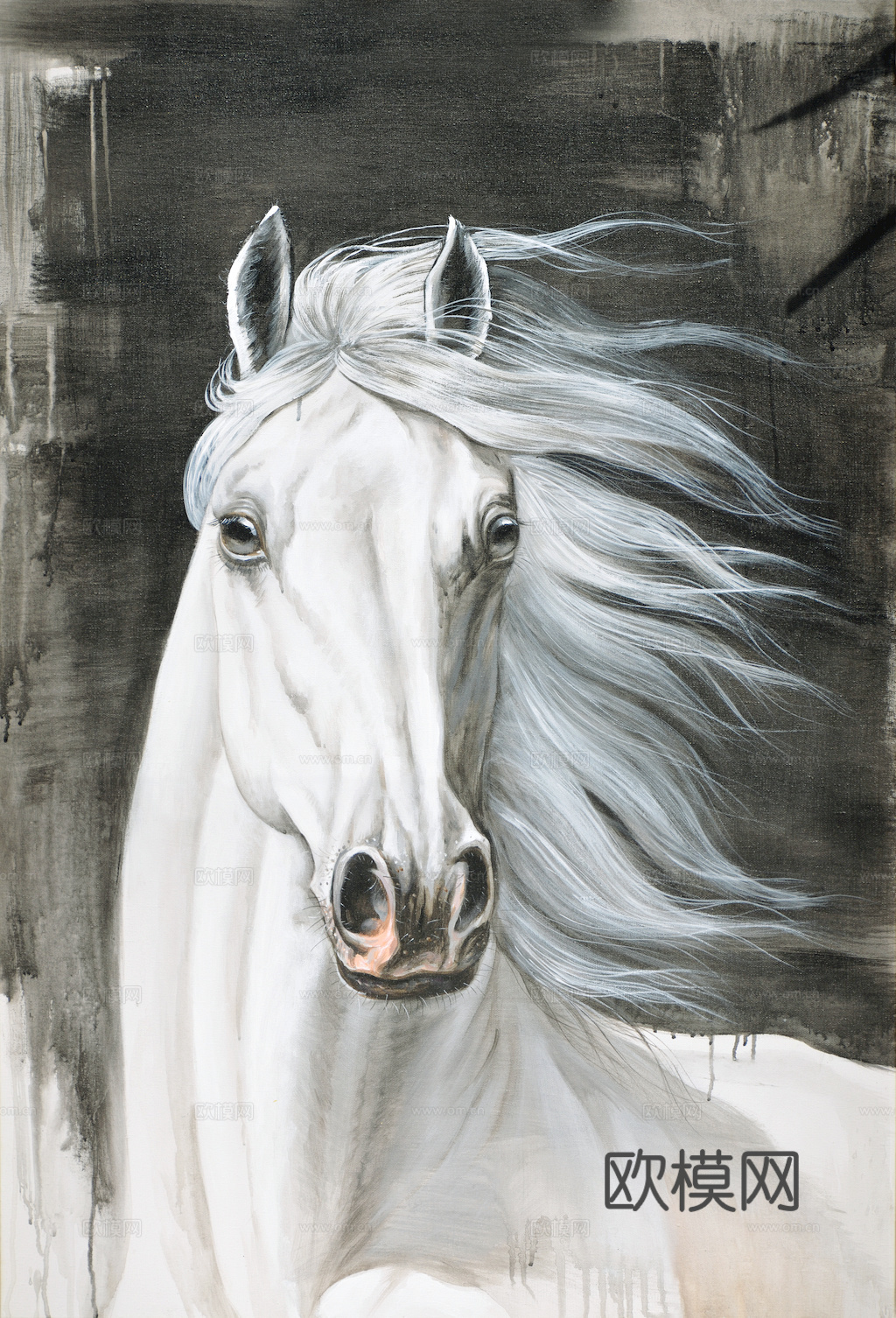 现代抽象画 背景装饰画 艺术画 精裱框画 吉祥挂画 水墨油画