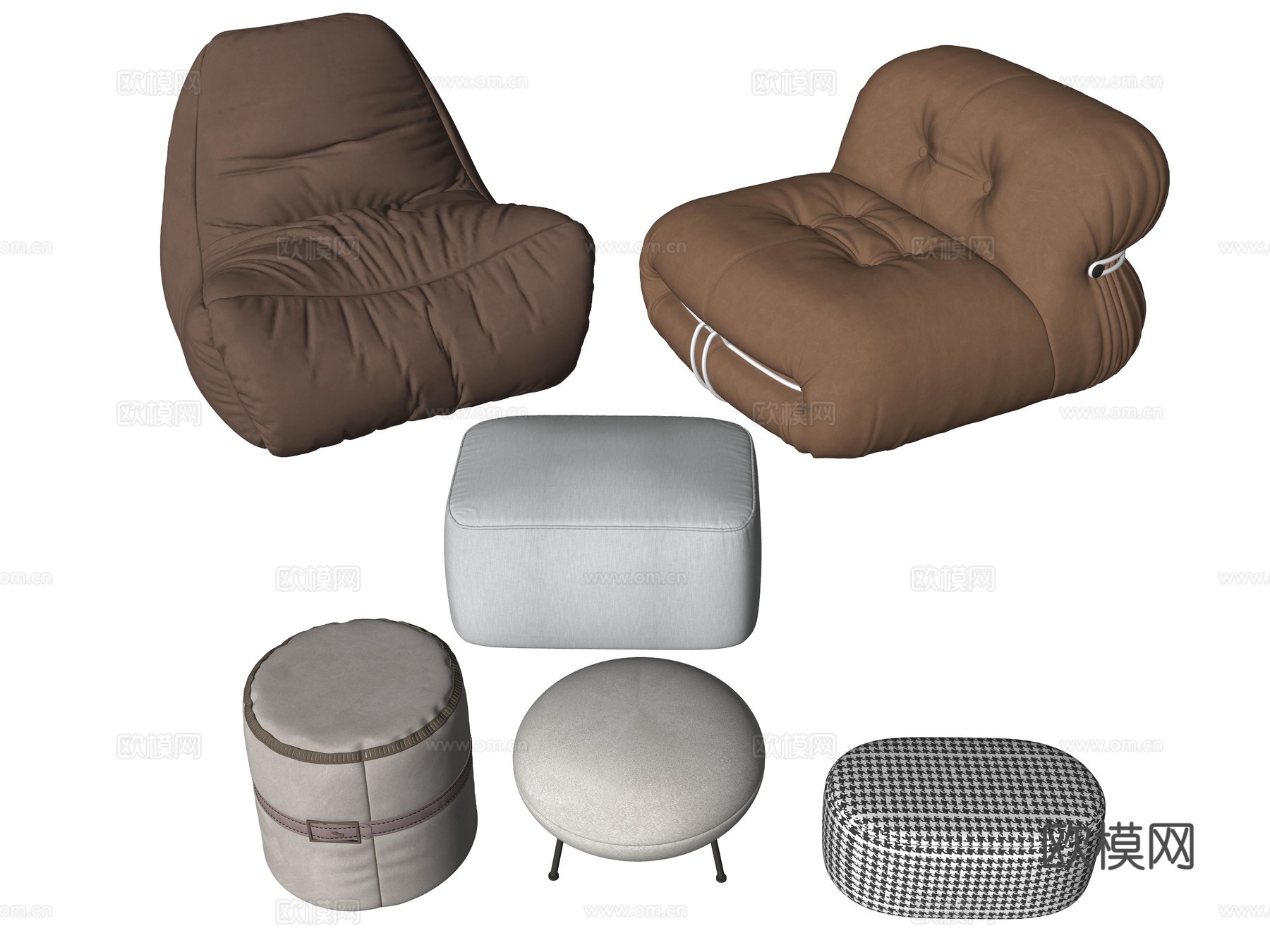 现代单人沙发座椅su模型