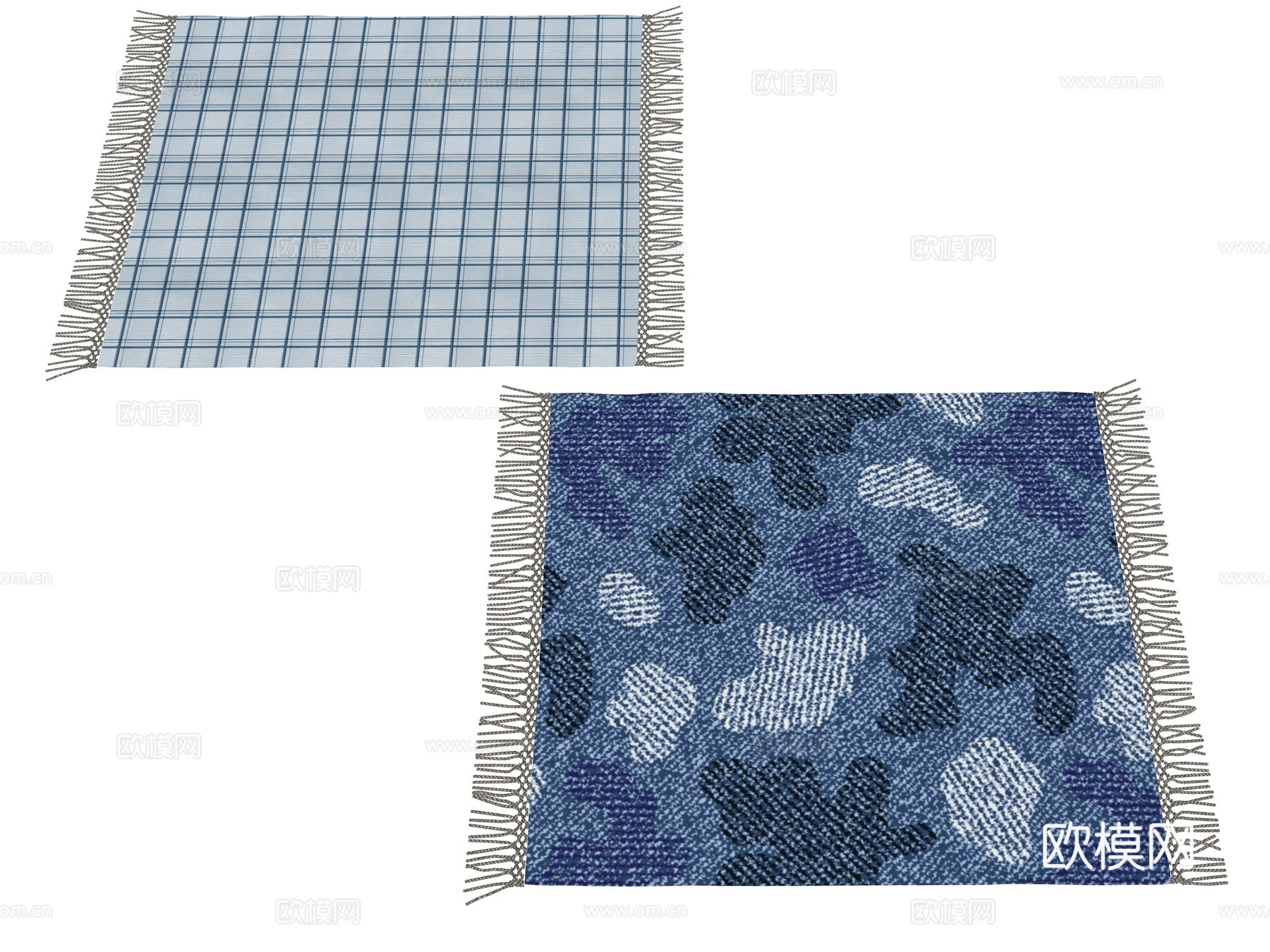 现代地毯毯子su模型