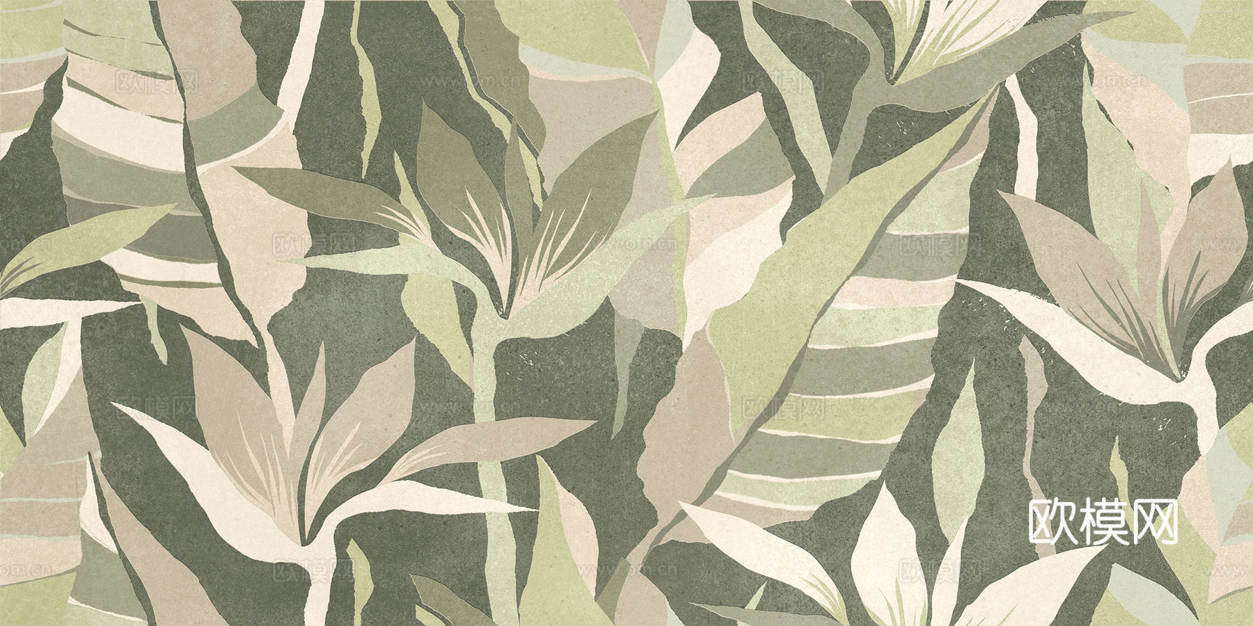 系列叶片艺术瓷砖下载（渲染图8）