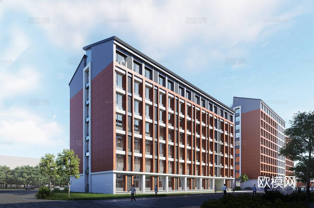 现代学校建筑 宿舍 高等院校su模型