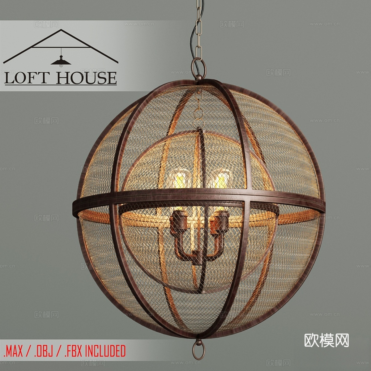 吊灯 LOFT HOUSE P-1273d模型下载