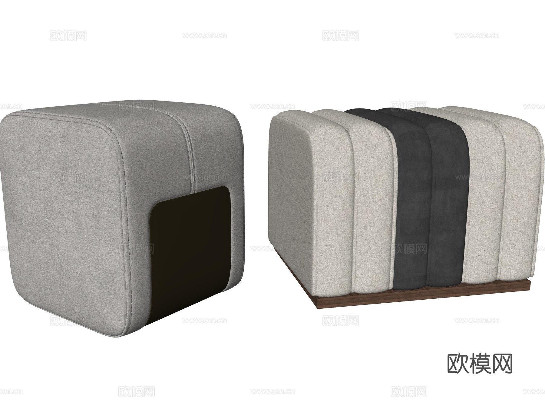 现代单人座椅坐凳su模型