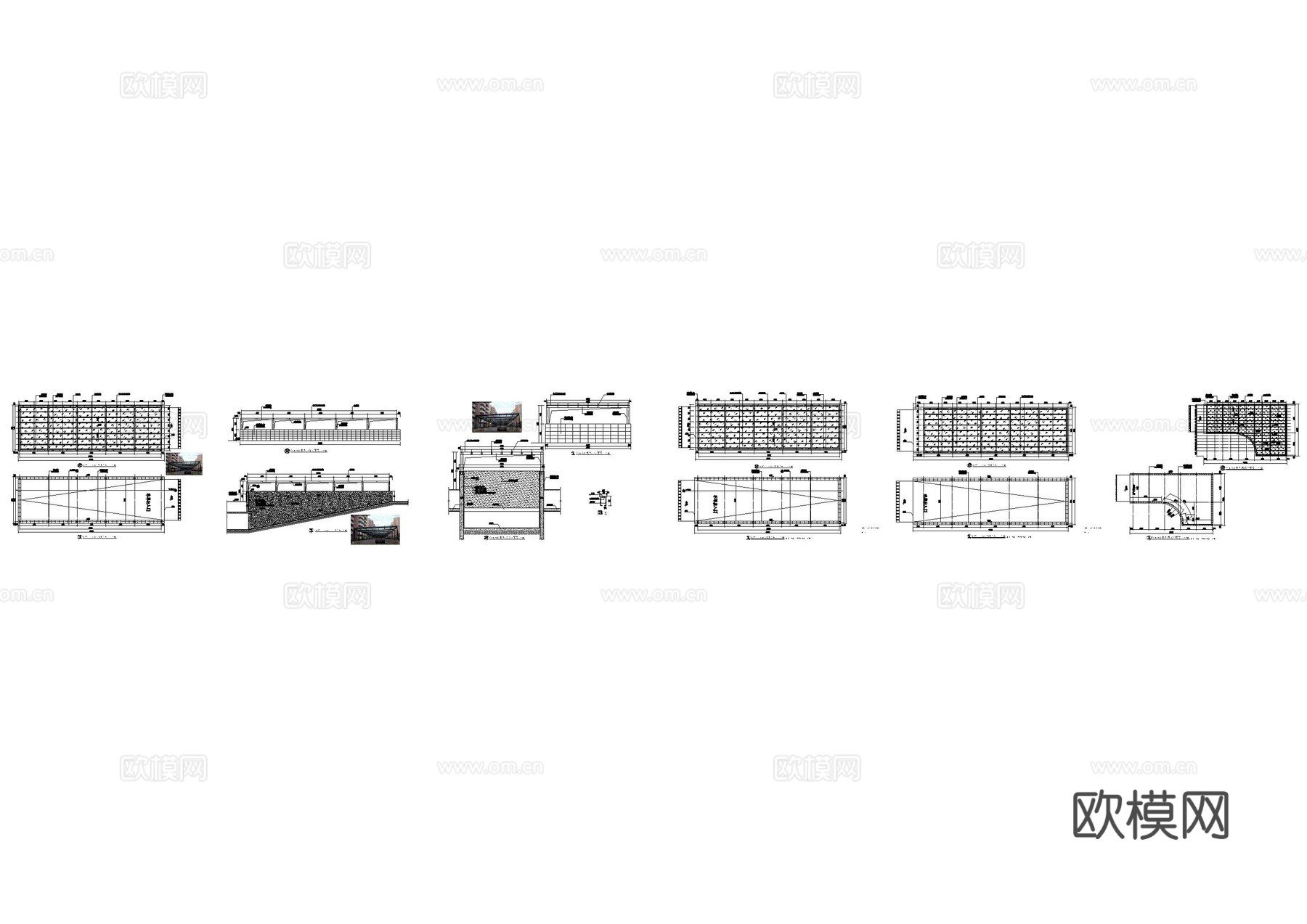 车库入口构架详图cad施工图