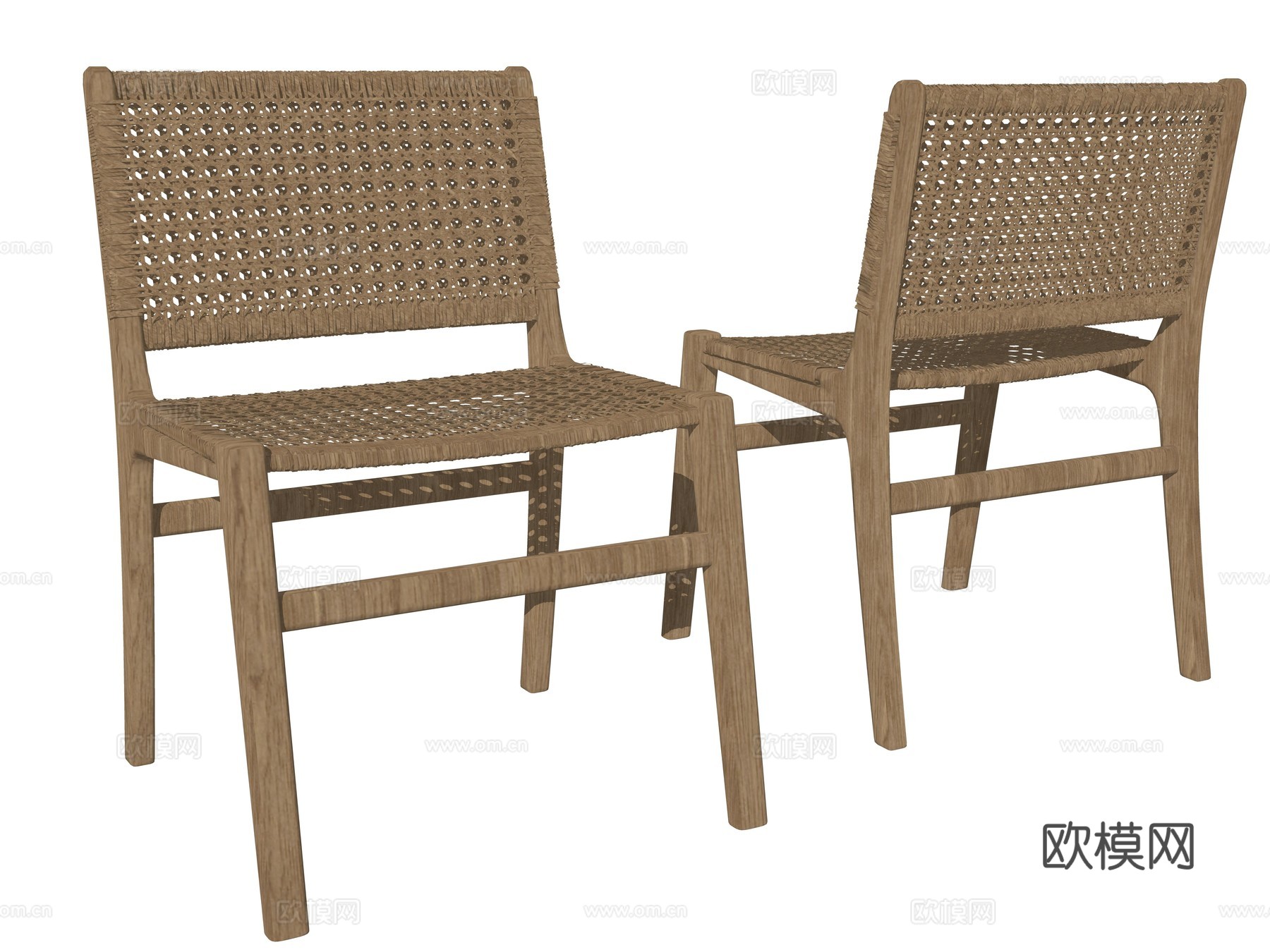 侘寂风单人休闲座椅su模型