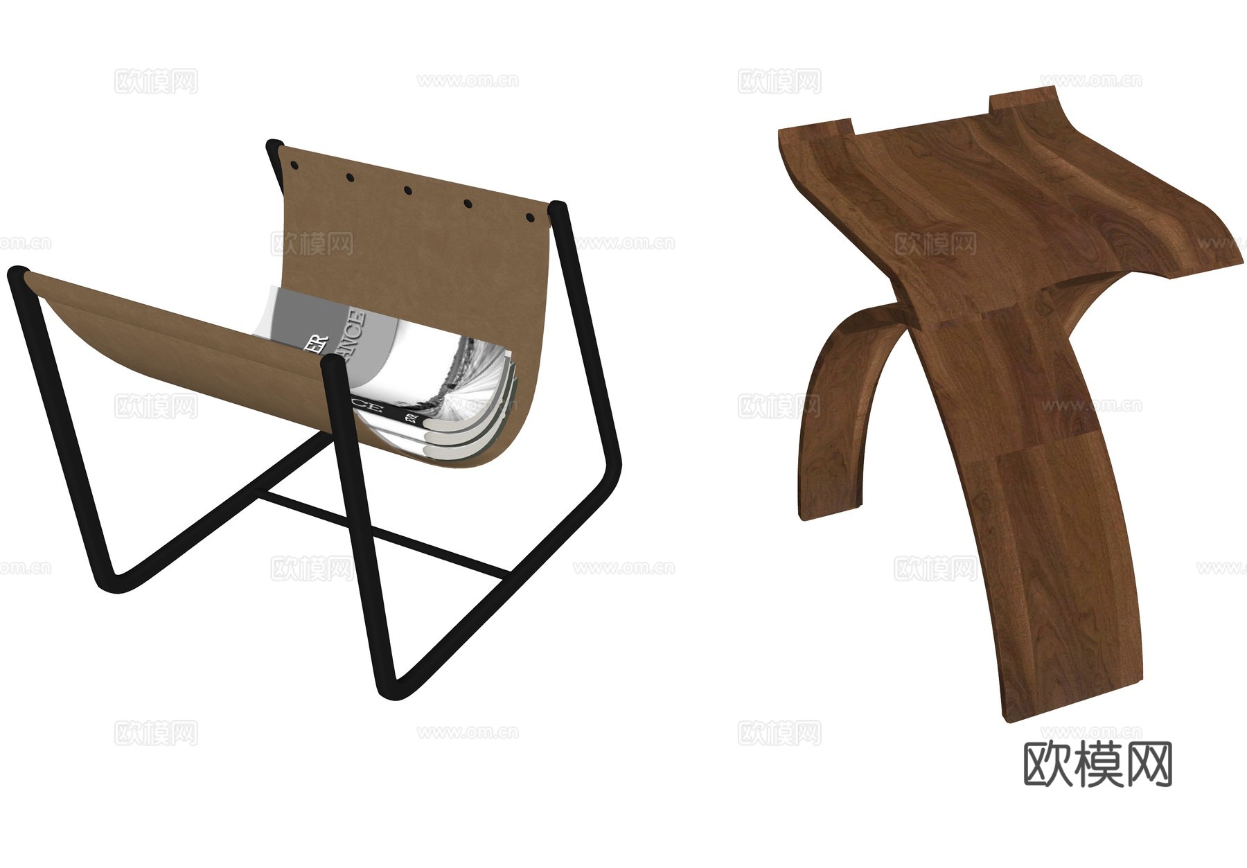 现代单人座椅su模型