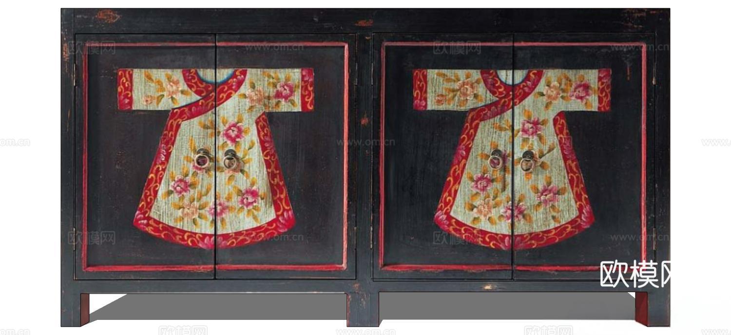 衣柜 实木衣柜 家用衣柜 储物柜su模型