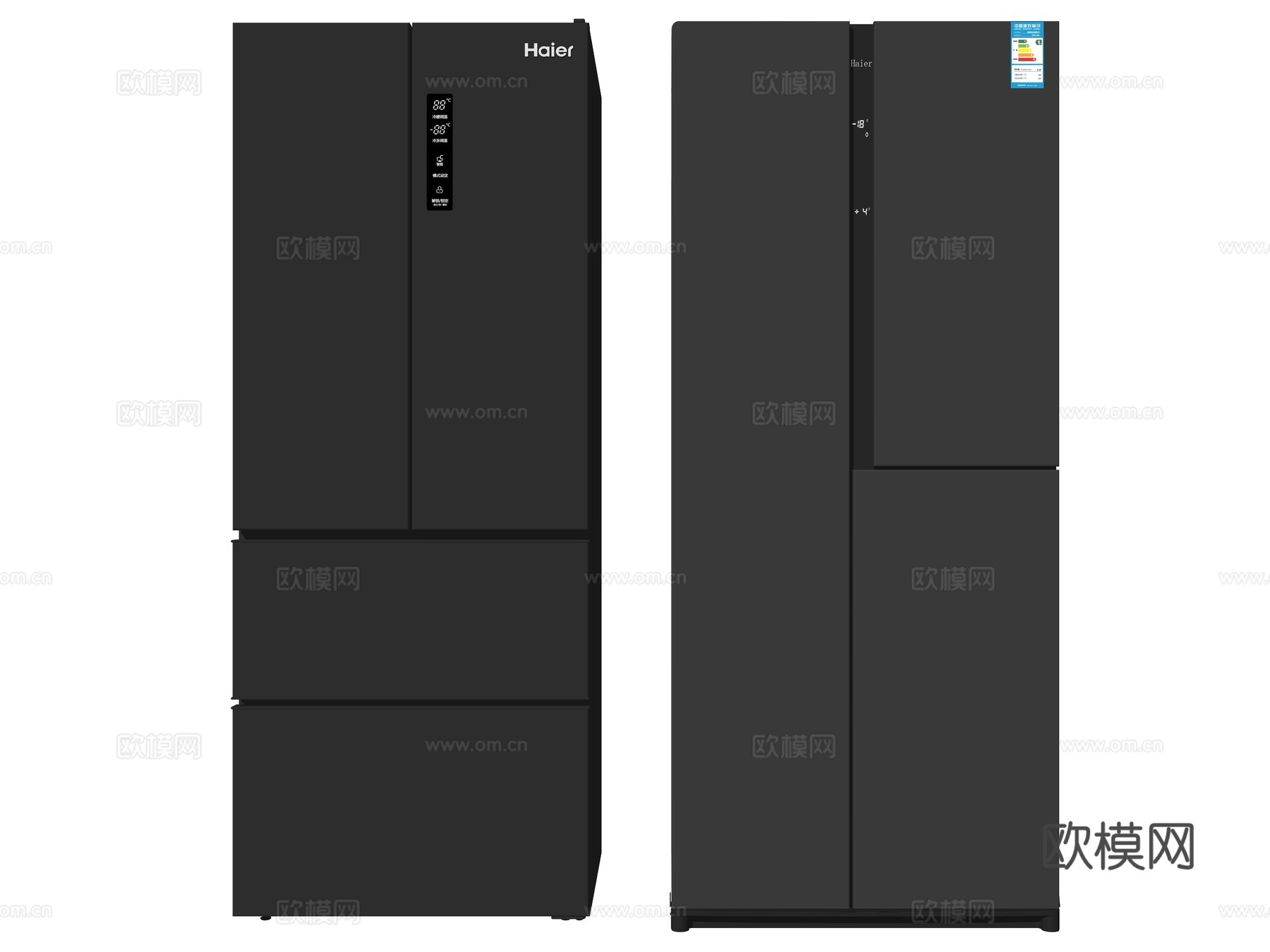 现代厨房电冰箱su模型