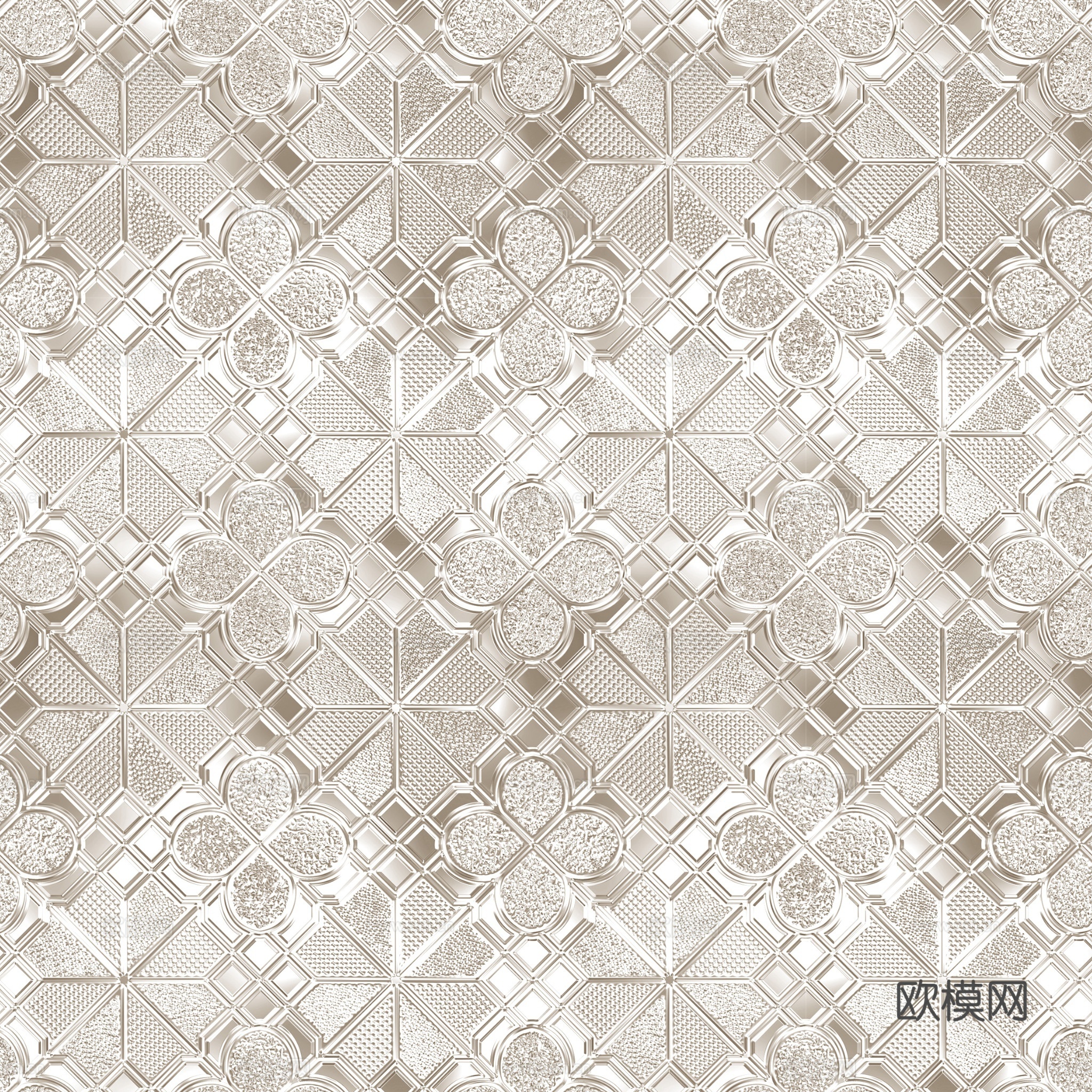 几何浮雕花纹玻璃