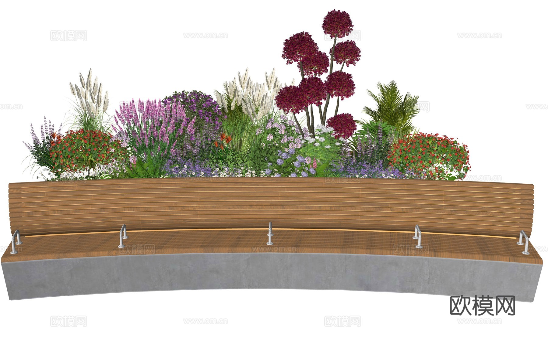 现代植物组合椅子su模型