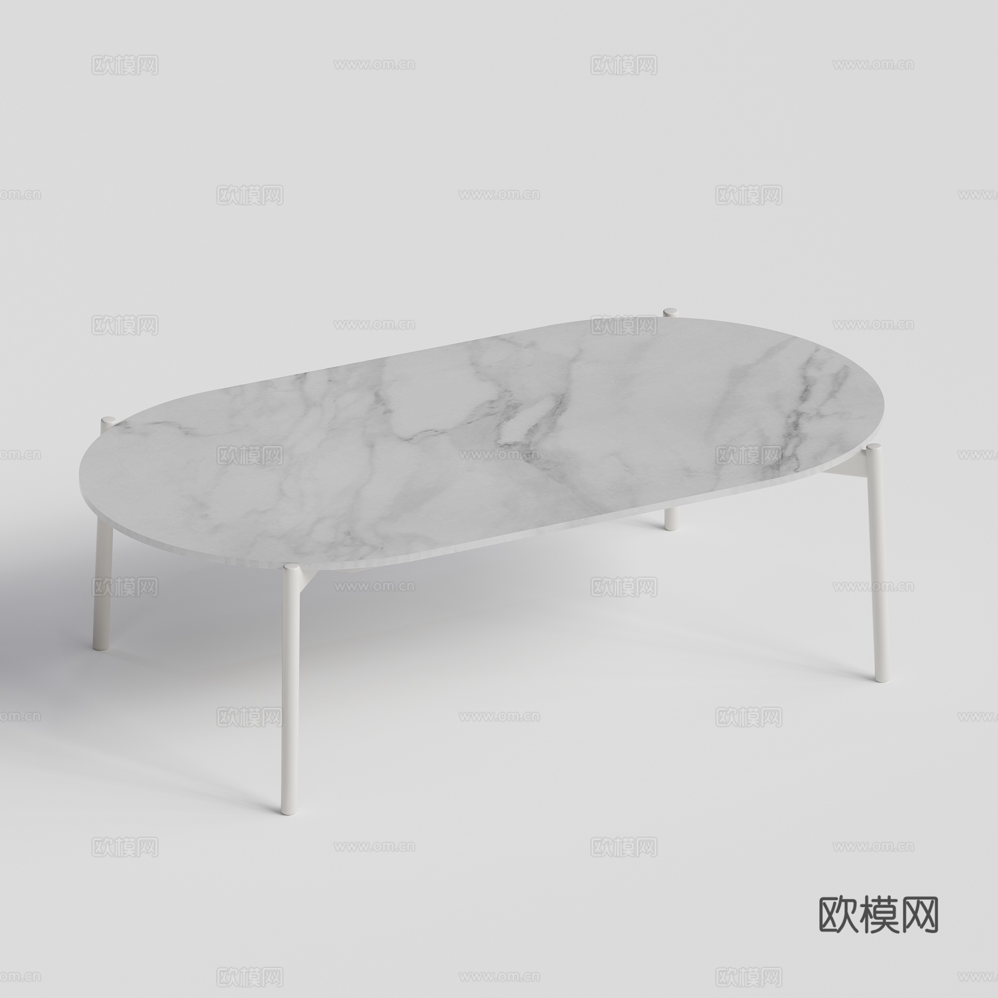 现代亚蒂 户外茶几 长茶几 岩板大理石茶几su模型