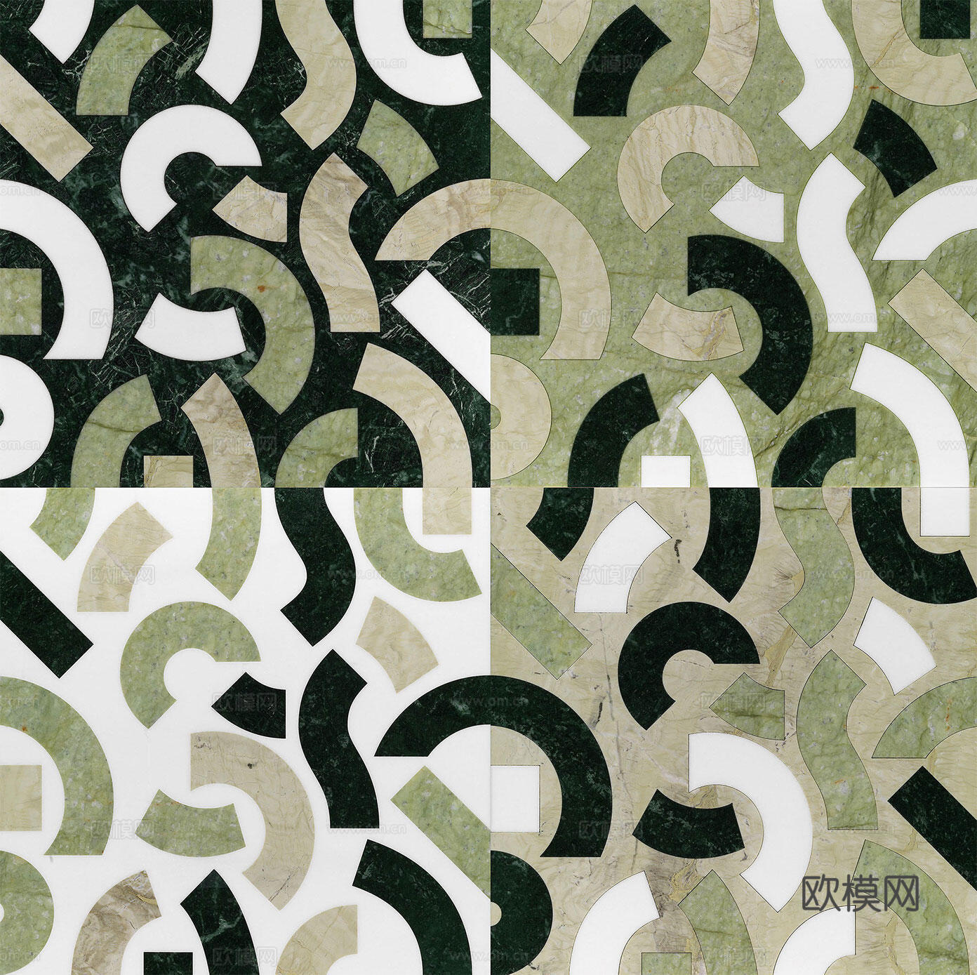 复古风拼花小花砖