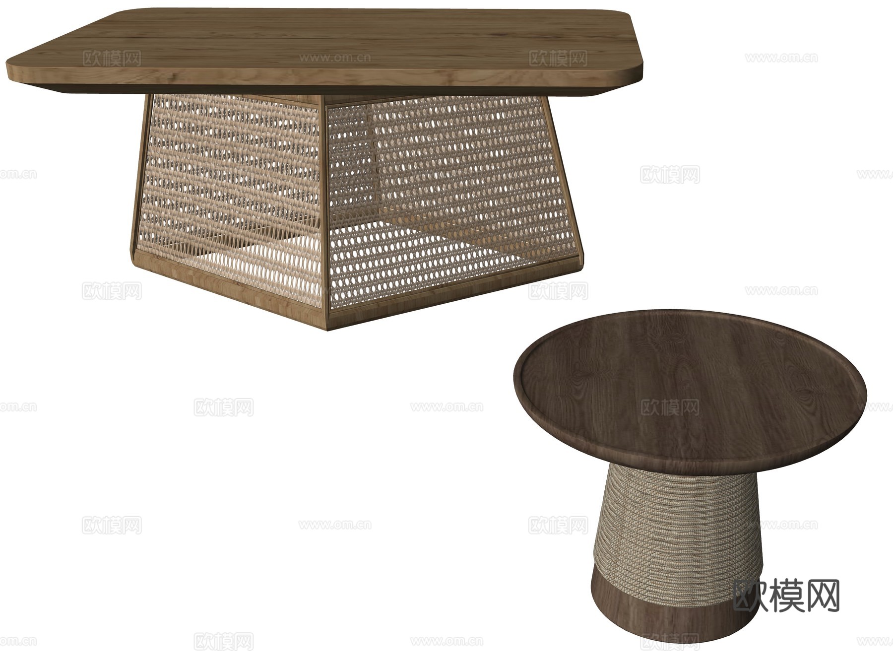 中古风茶几su模型