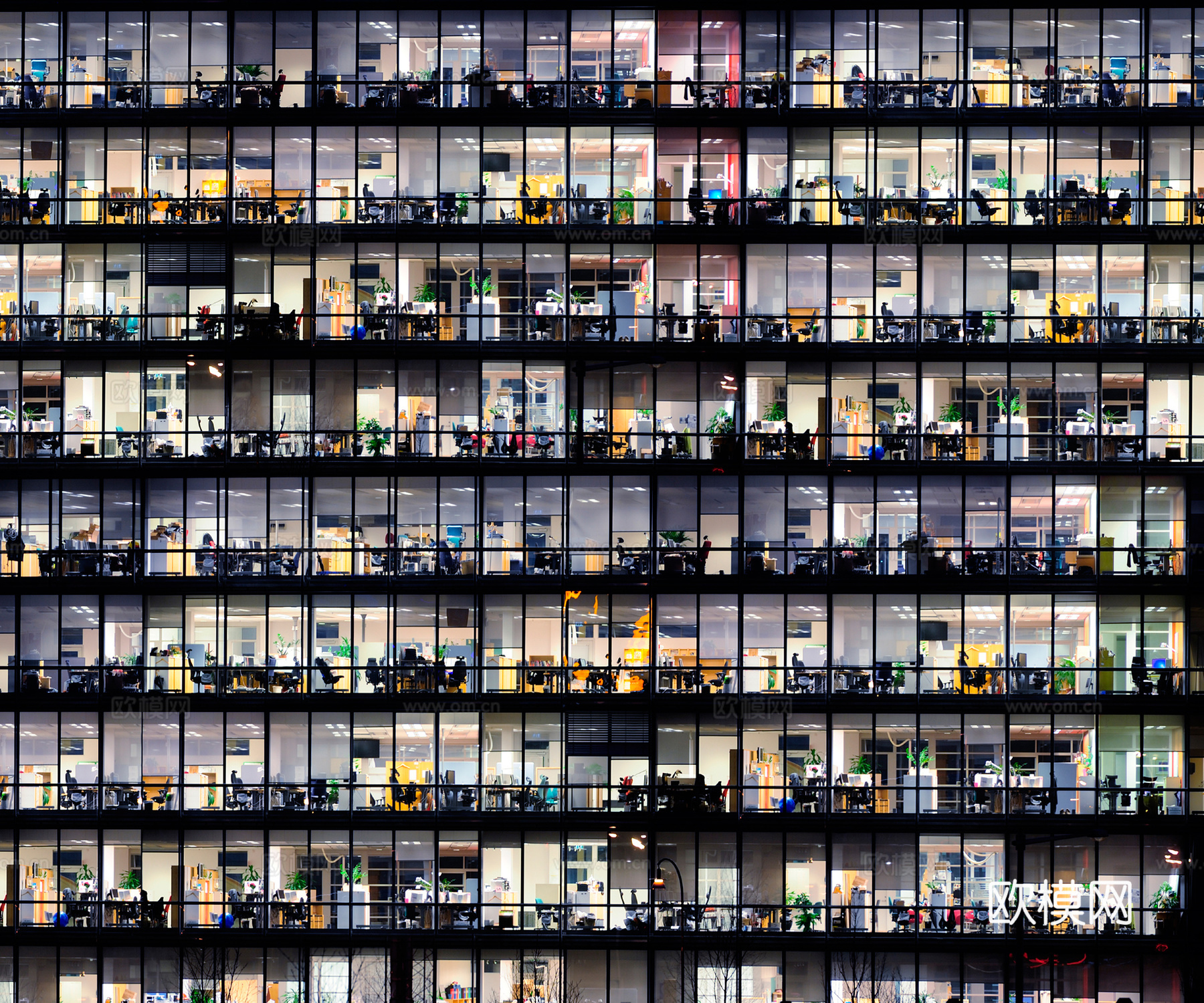 昼夜窗户外景大厦下载