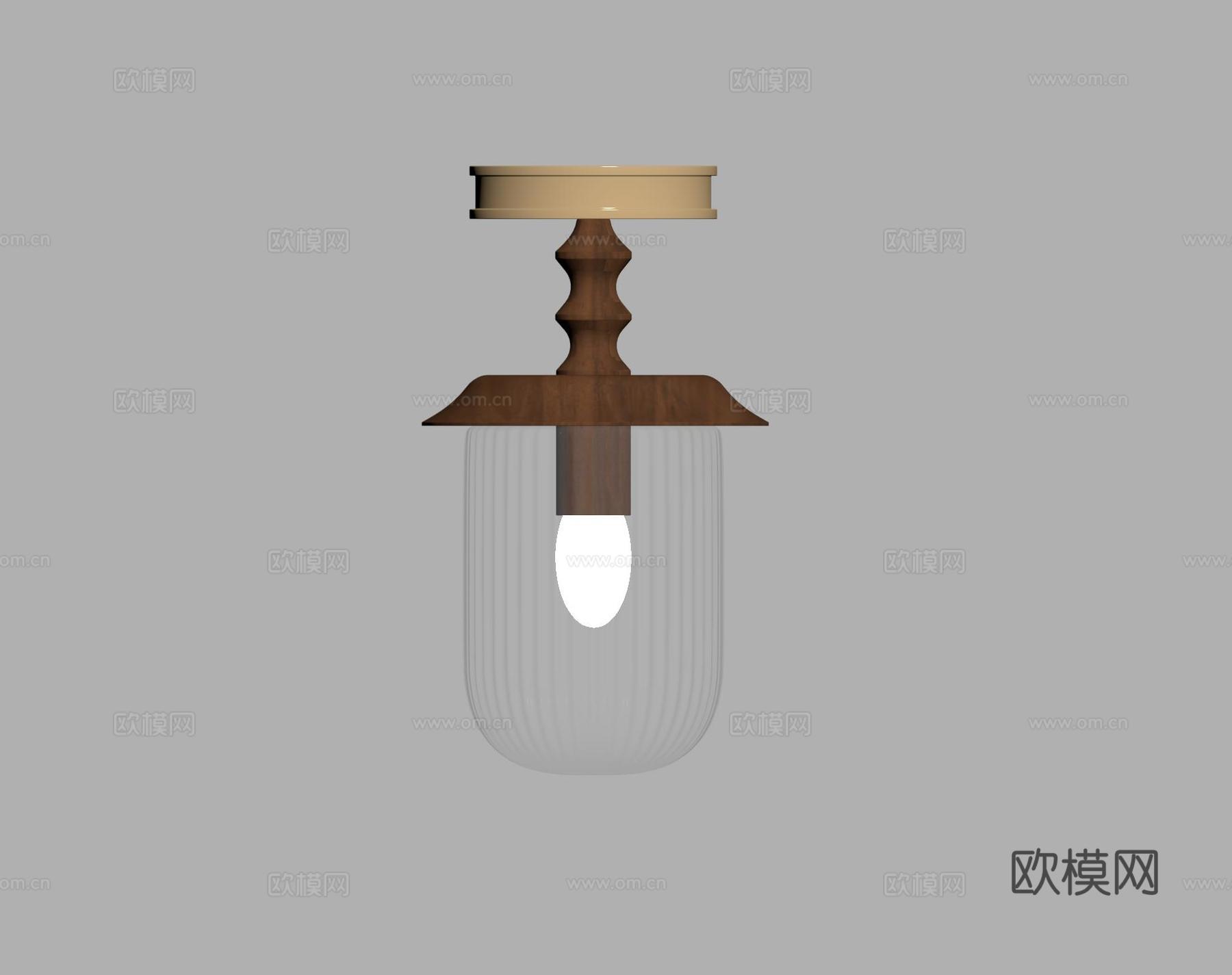 中古吸顶灯 装饰灯su模型