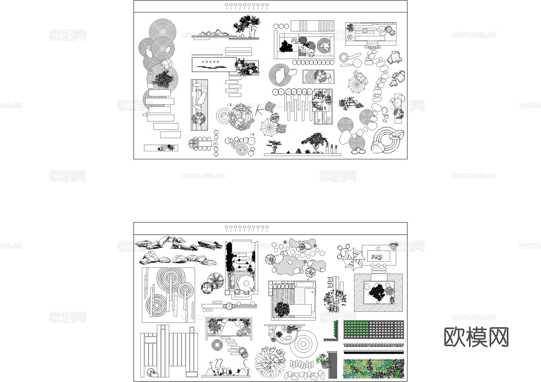 枯山水庭院景观综合图库cad施工图
