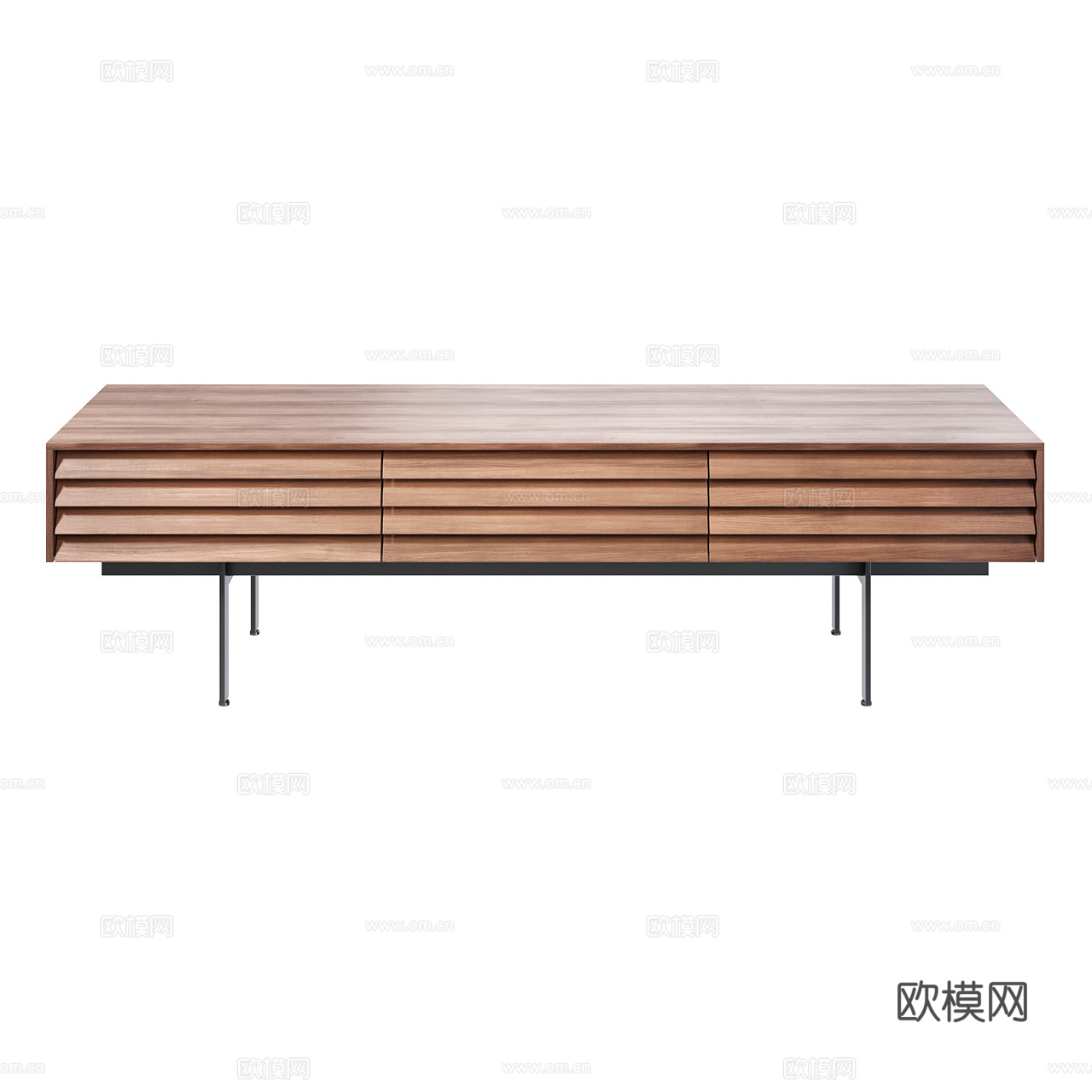 Punt 中古风电视柜 实木电视柜 电视柜 矮柜 装饰柜3d模型下载