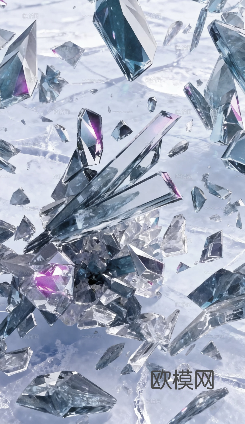 水晶冰裂 LED屏素材 电视剧屏幕贴图