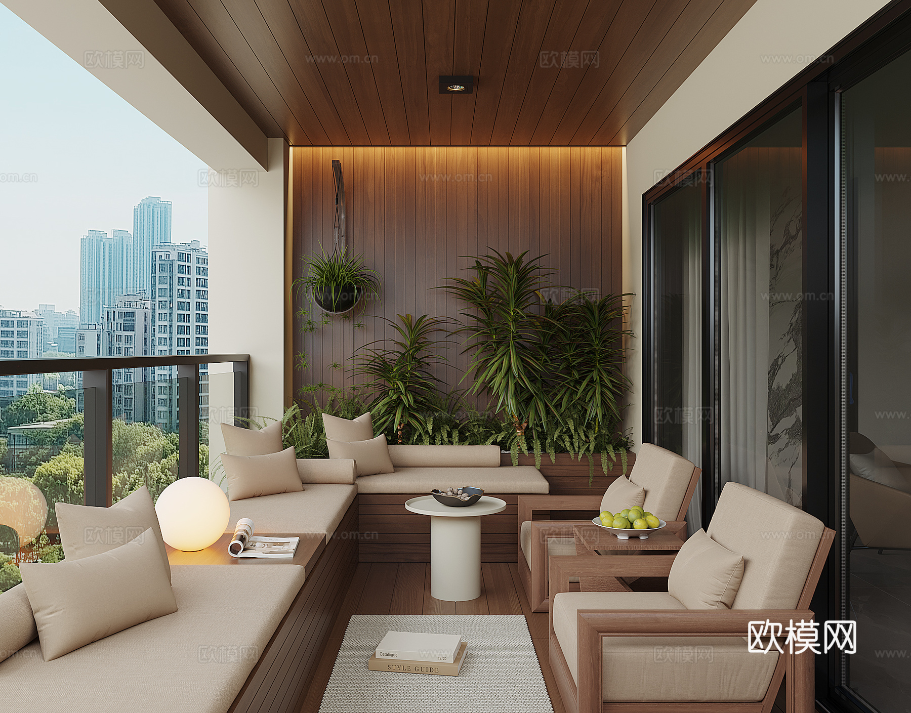 现代家居阳台su模型