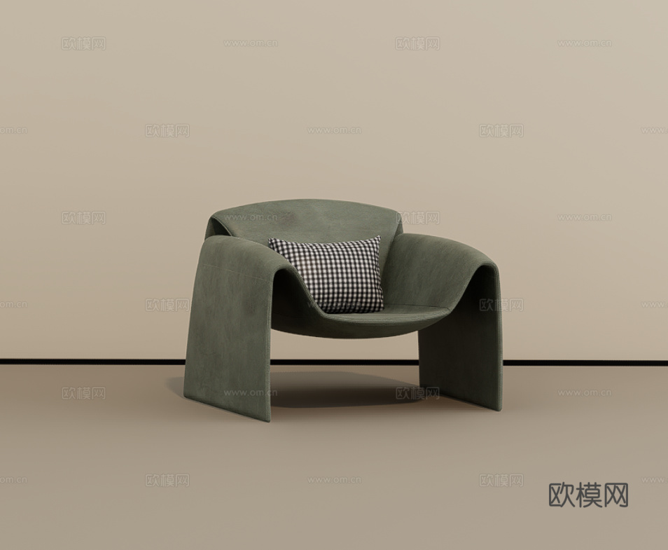 单人沙发su模型