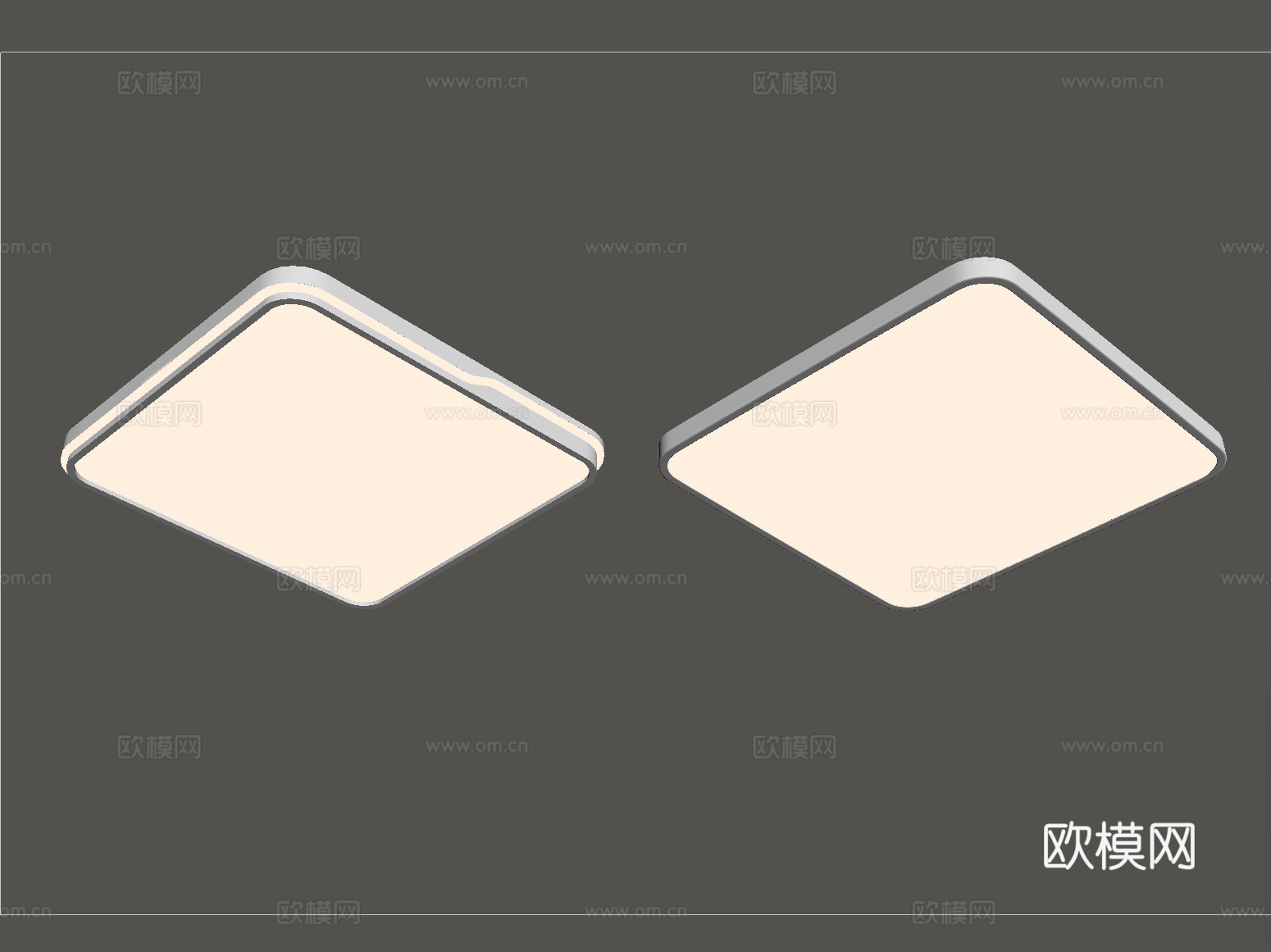 现代简约吸顶灯 客厅吸顶灯su模型