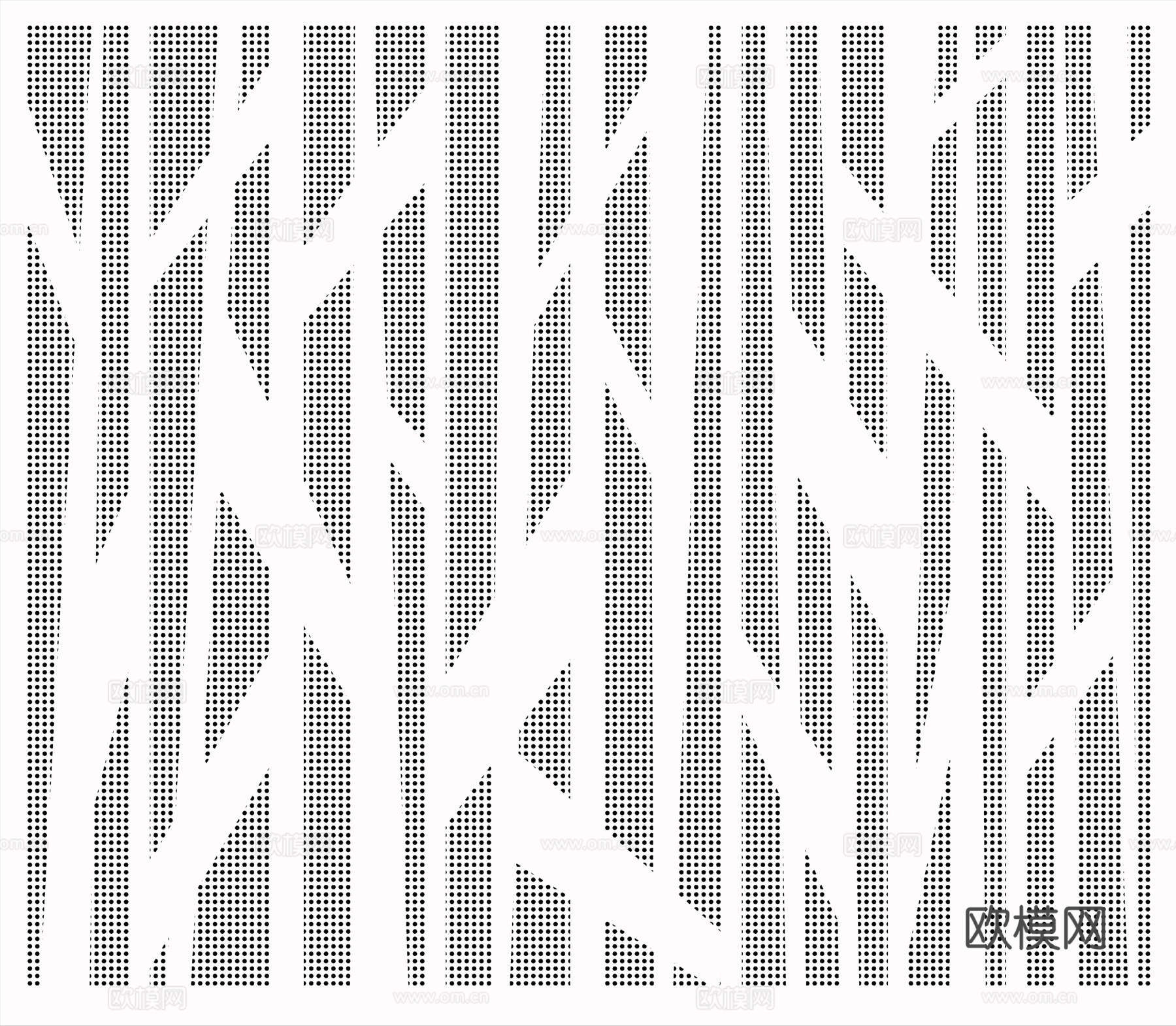 现代树形穿孔板贴图