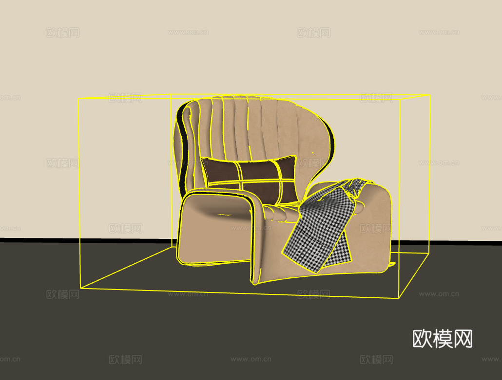 单人沙发su模型