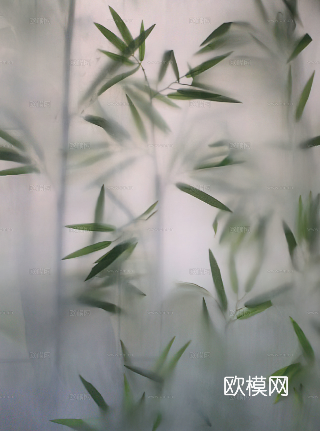 磨砂玻璃竹子造型