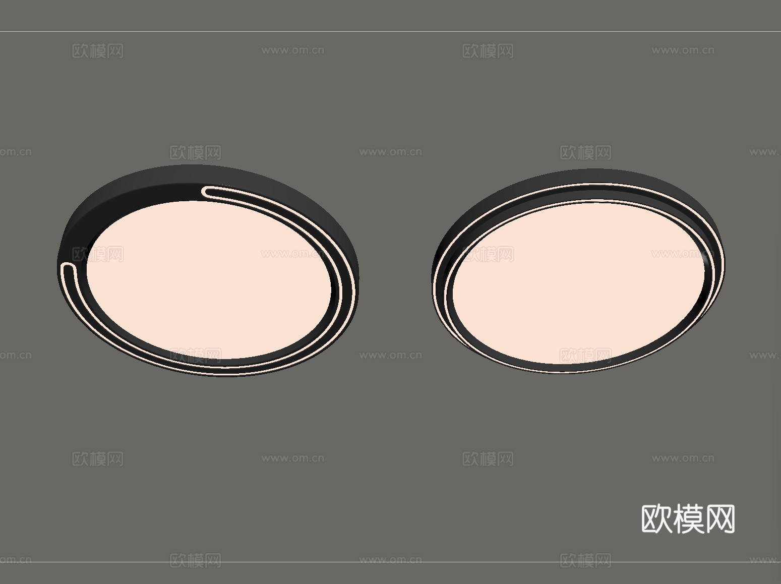 现代简约吸顶灯 客厅吸顶灯su模型