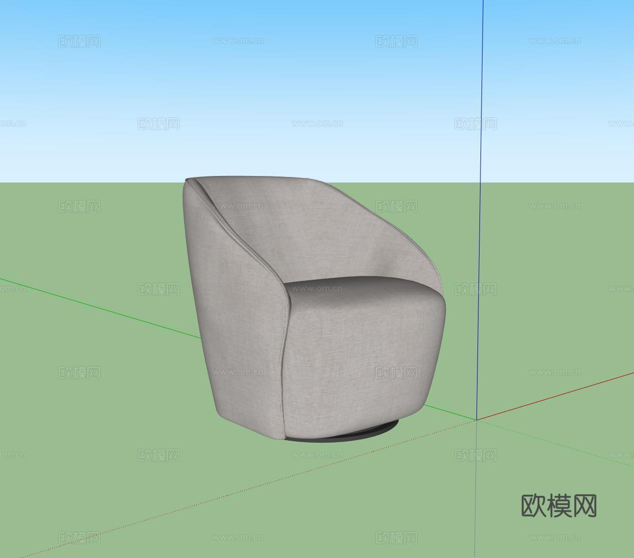 Twils现代休闲椅su模型