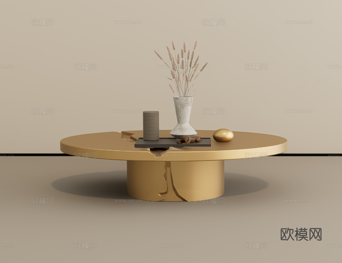 茶几su模型