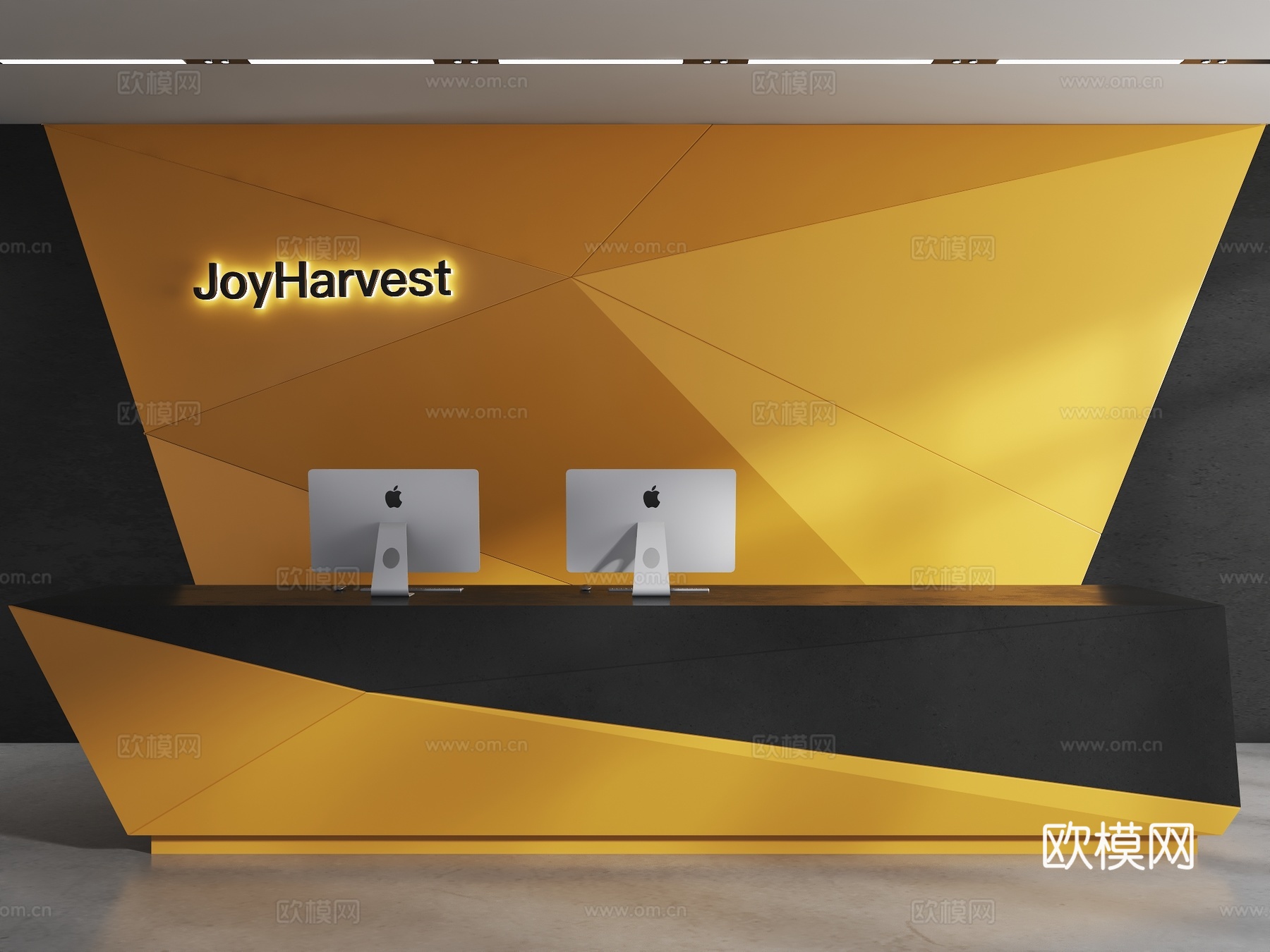 现代背景墙 前台背景墙 异形背景墙 方块起伏 公司形象墙 接su模型