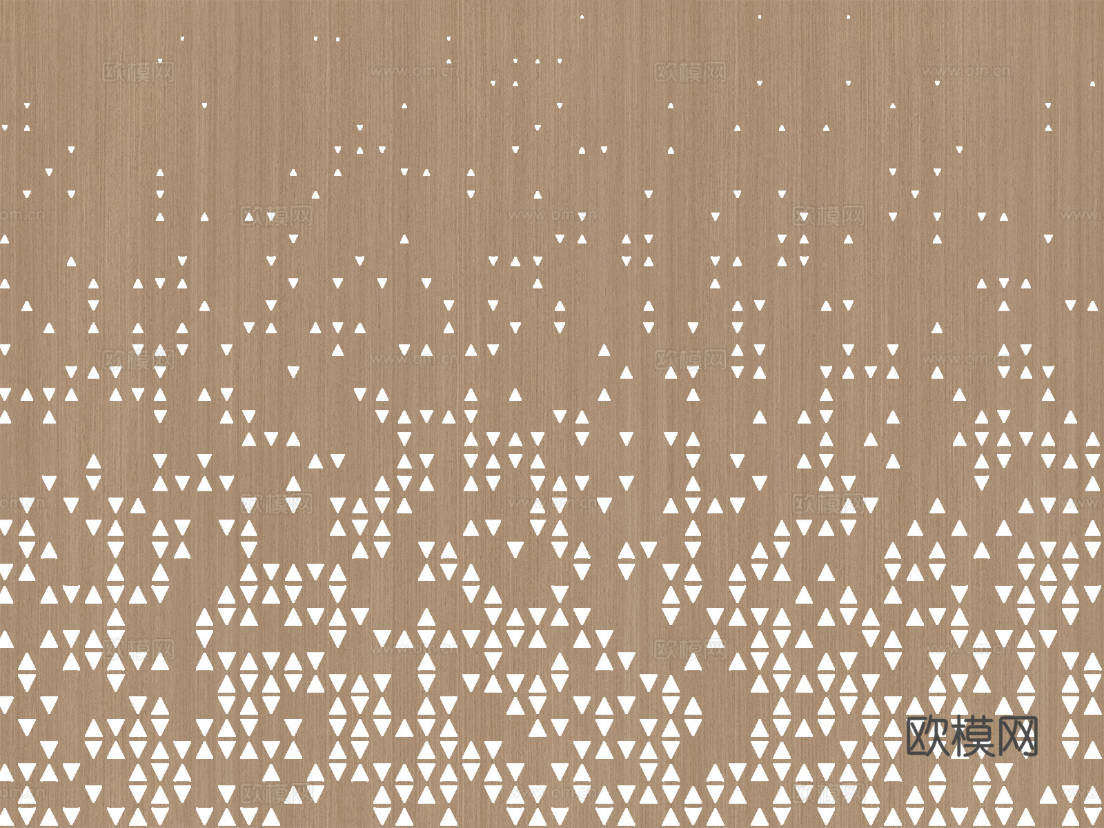 现代三角穿孔木纹板洞洞板 渐变穿孔板贴图