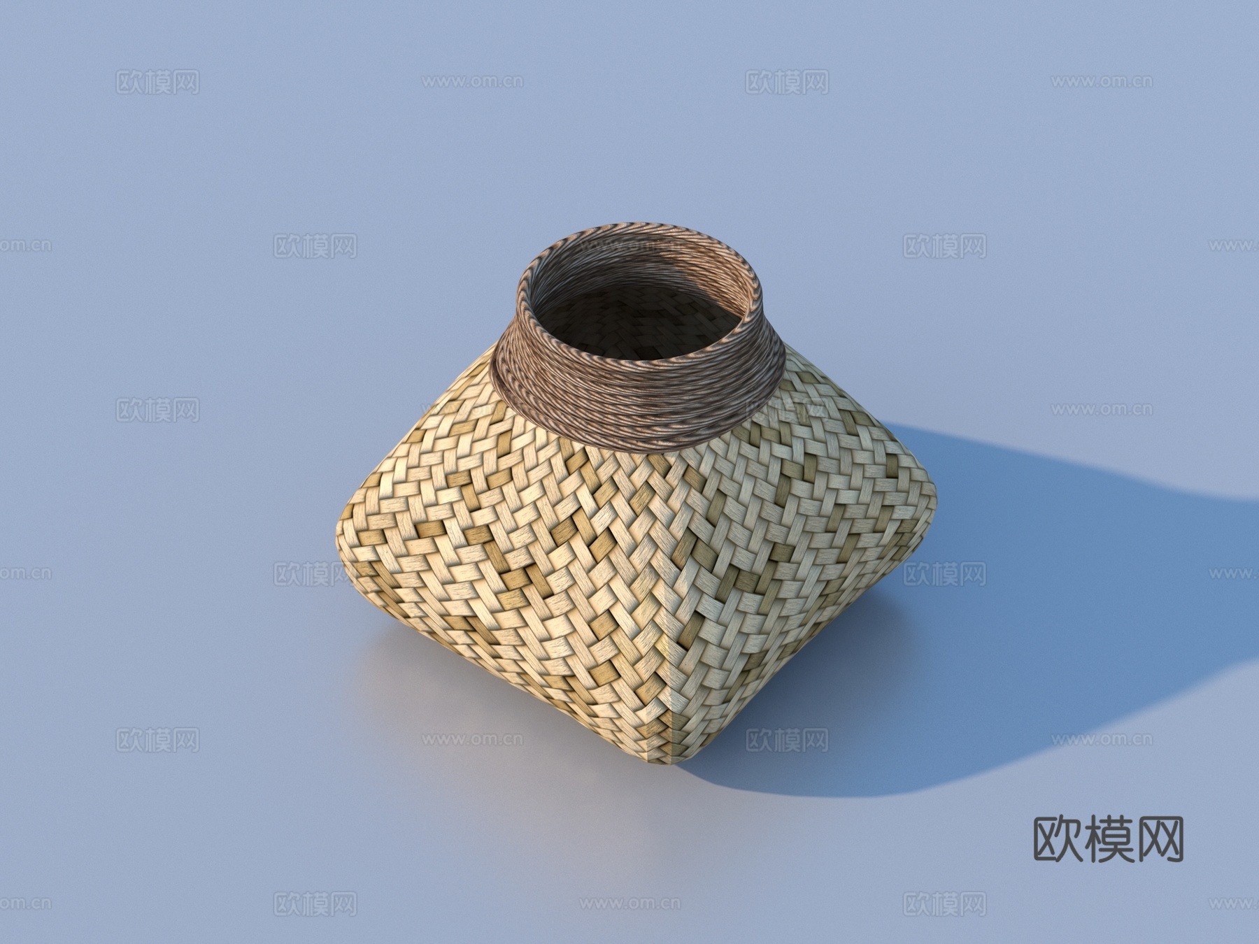 鱼篓 渔具 编织容器3d模型