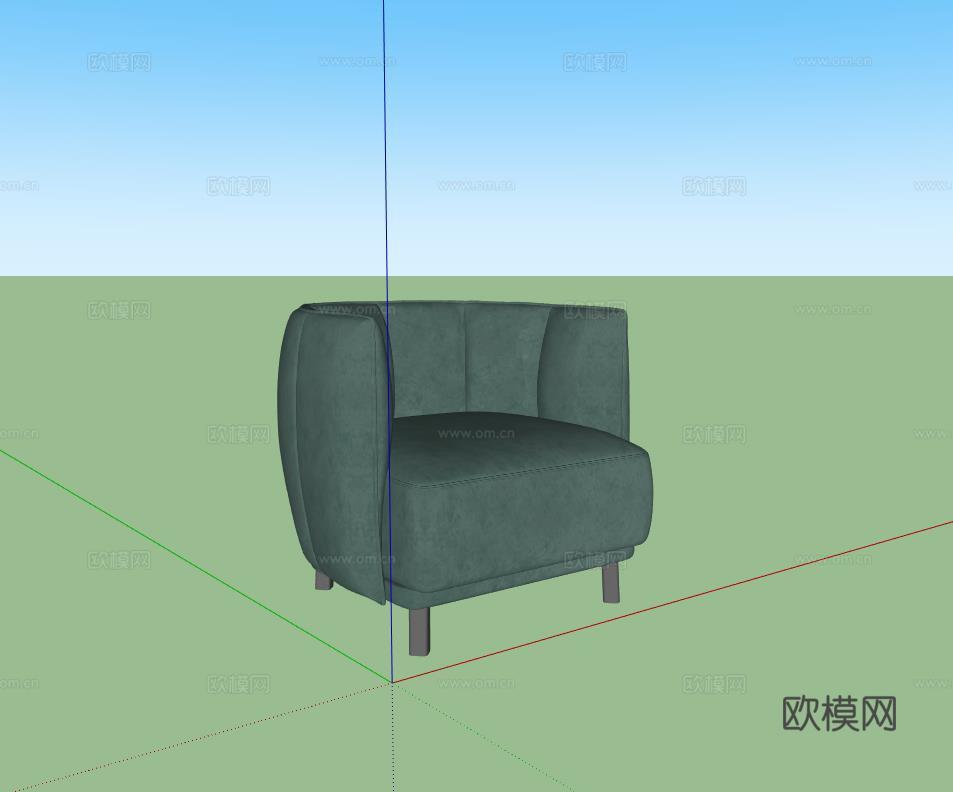 Twils现代休闲椅su模型