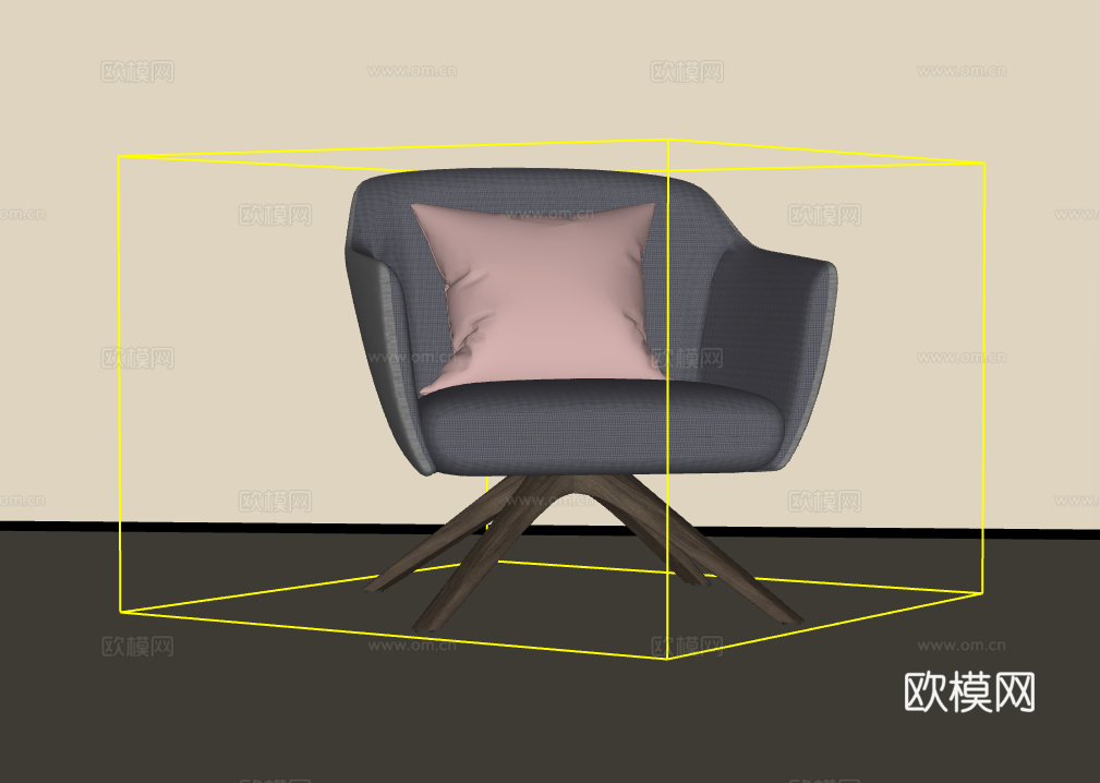 休闲椅su模型