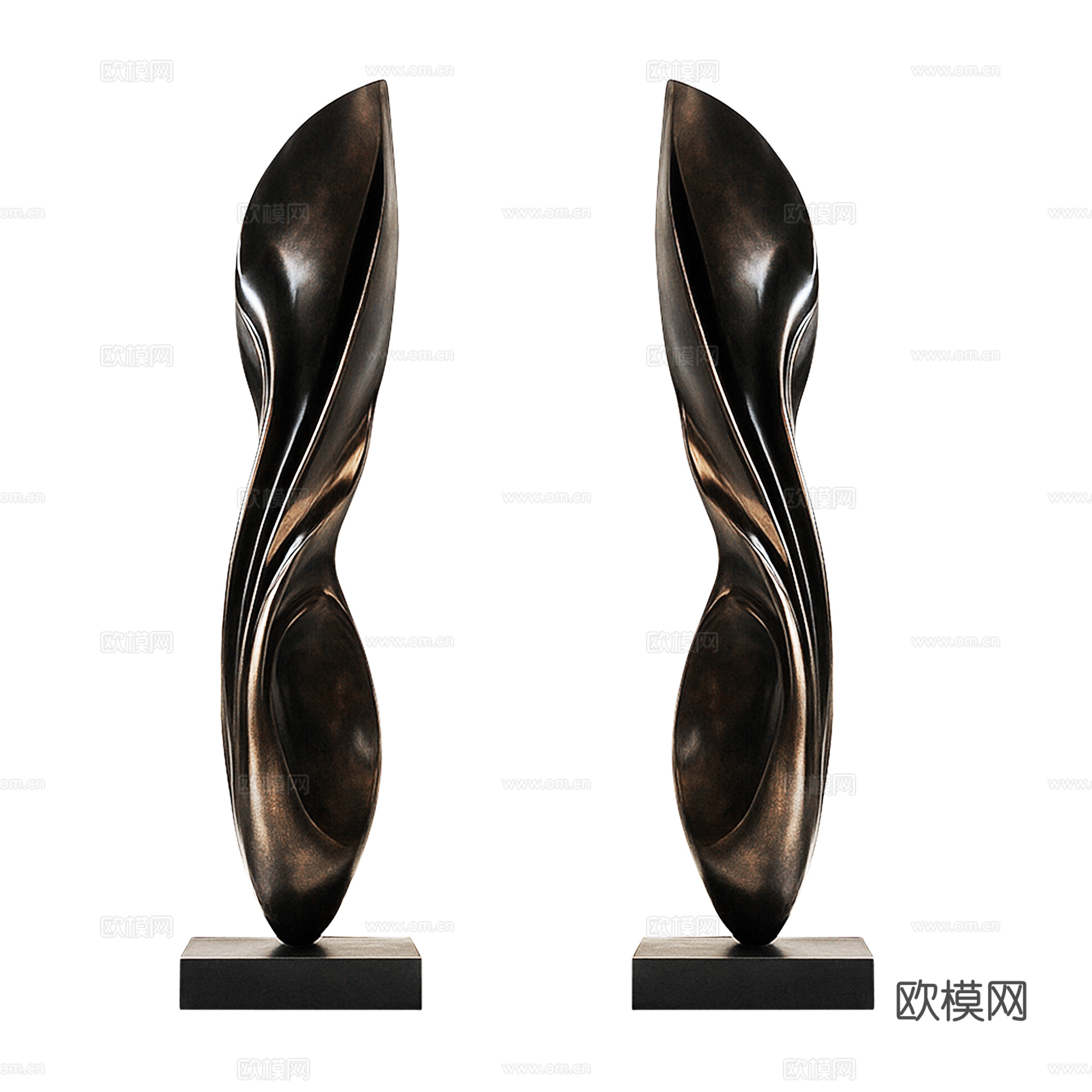 金属雕塑摆件su模型