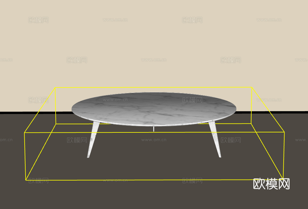 茶几su模型