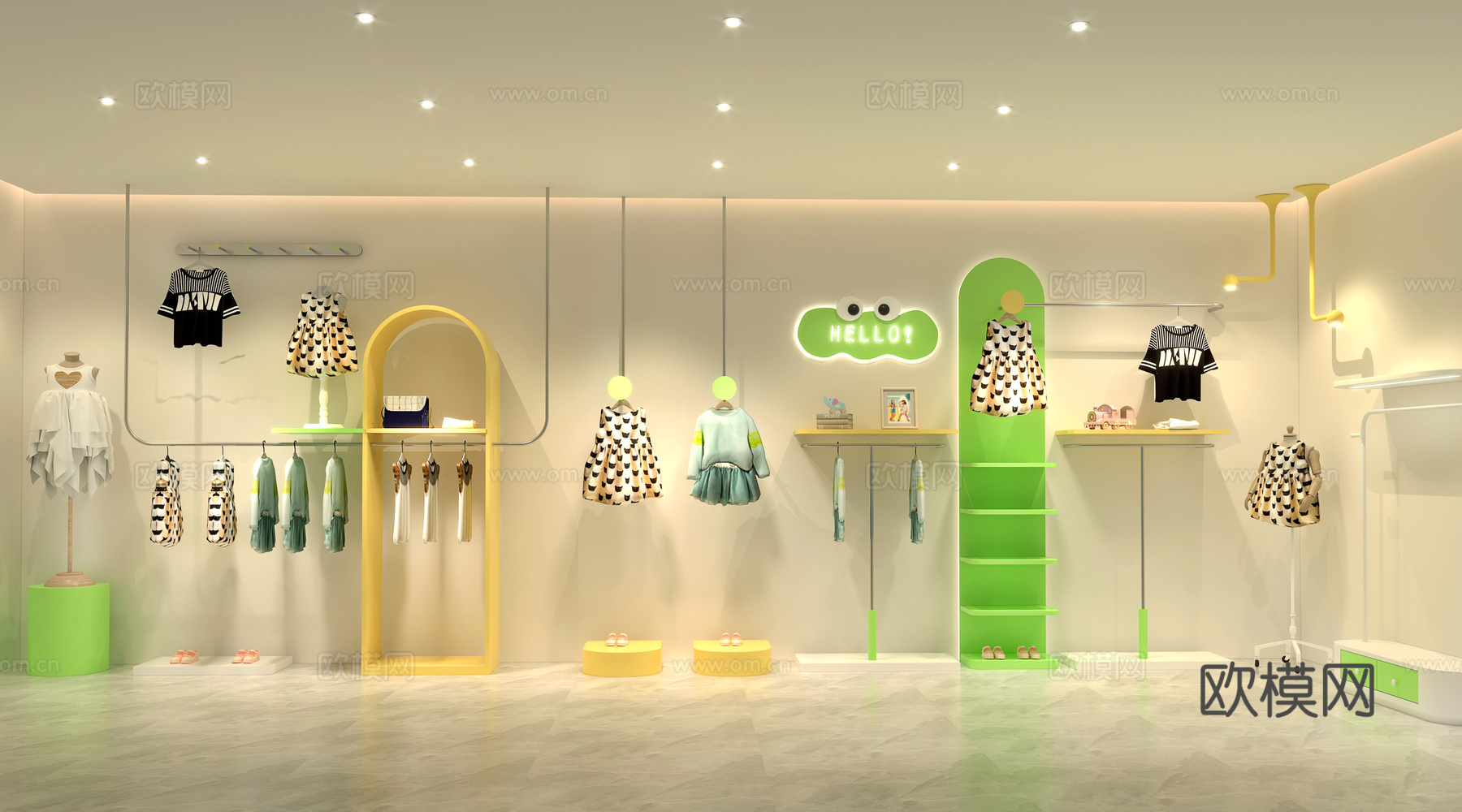 童装店   儿童服装店边柜   服装店   童装店边柜设计3d模型