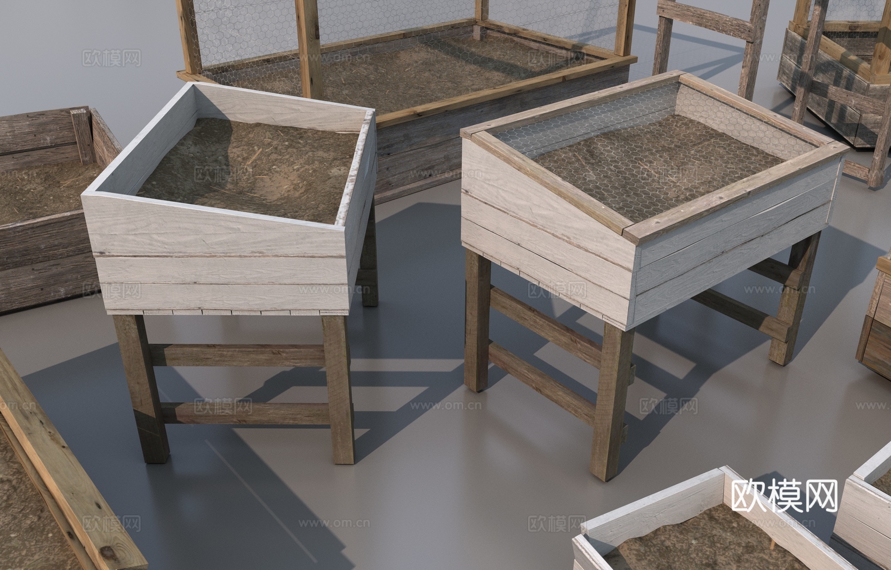 花园花箱3d模型