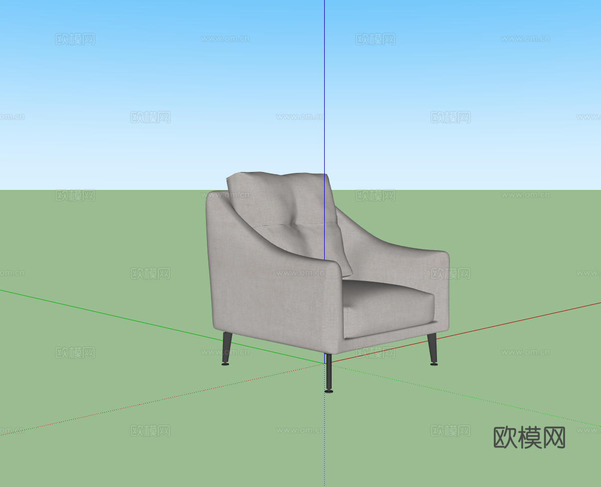 Twils现代休闲椅su模型